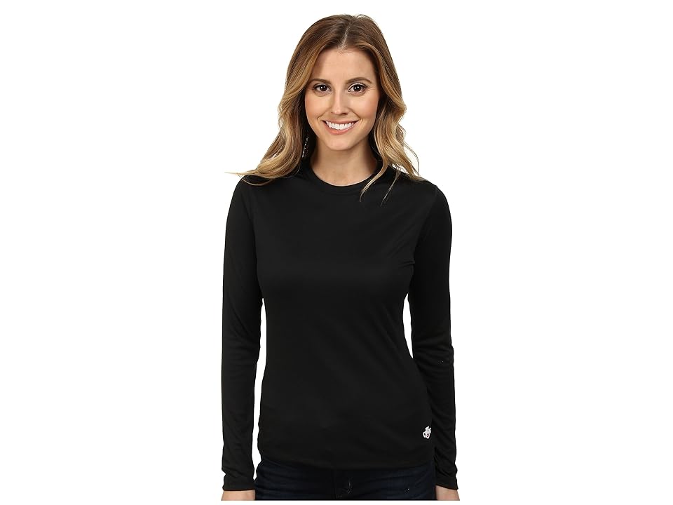Hot Chillys Crewneck Peachskins (Black) Women's Long Sleeve Pullover INTERNATIONAL SHIPPING