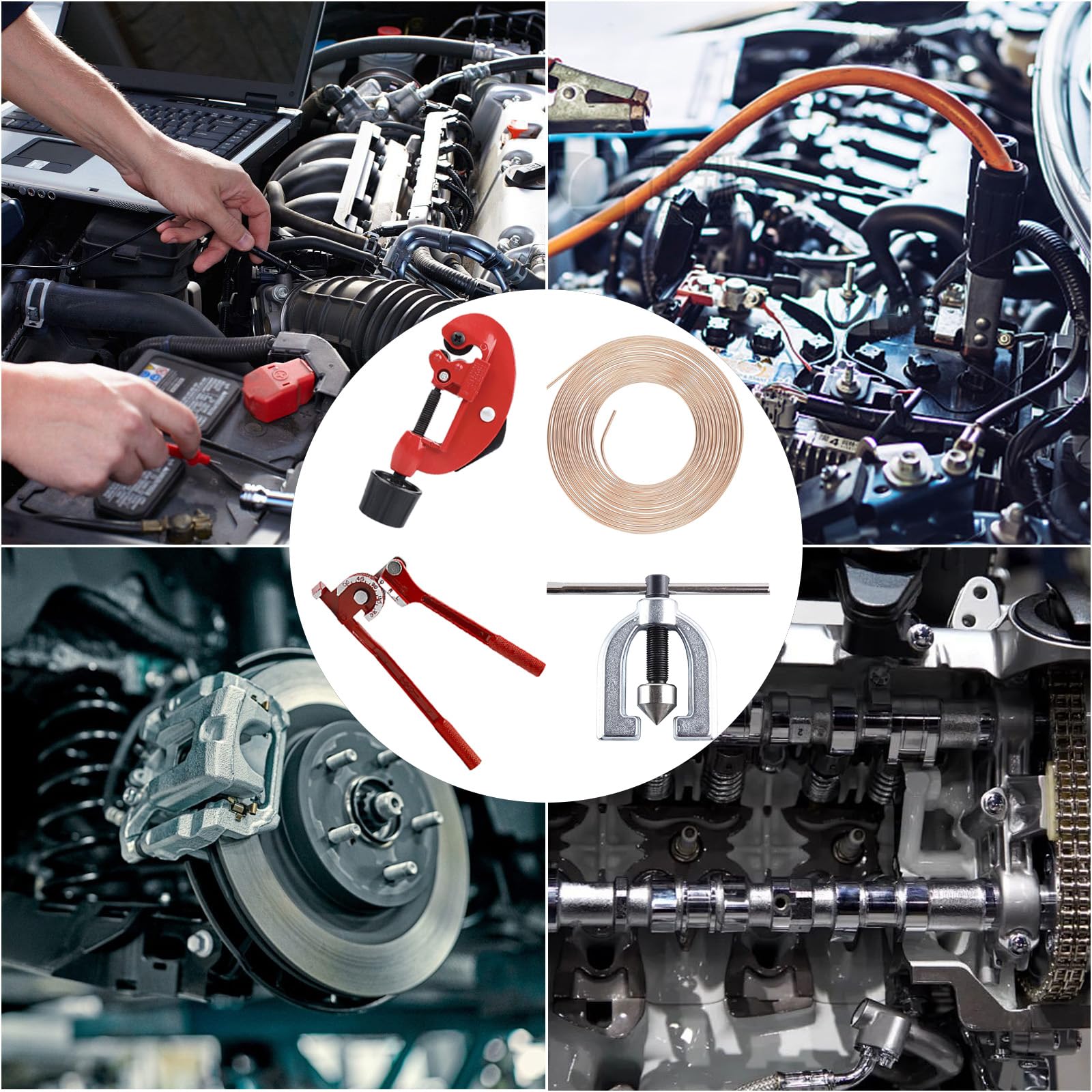 Bobina tubi freno 25 piedi Strumento a doppia svasatura Accessori riparazione linea freni auto