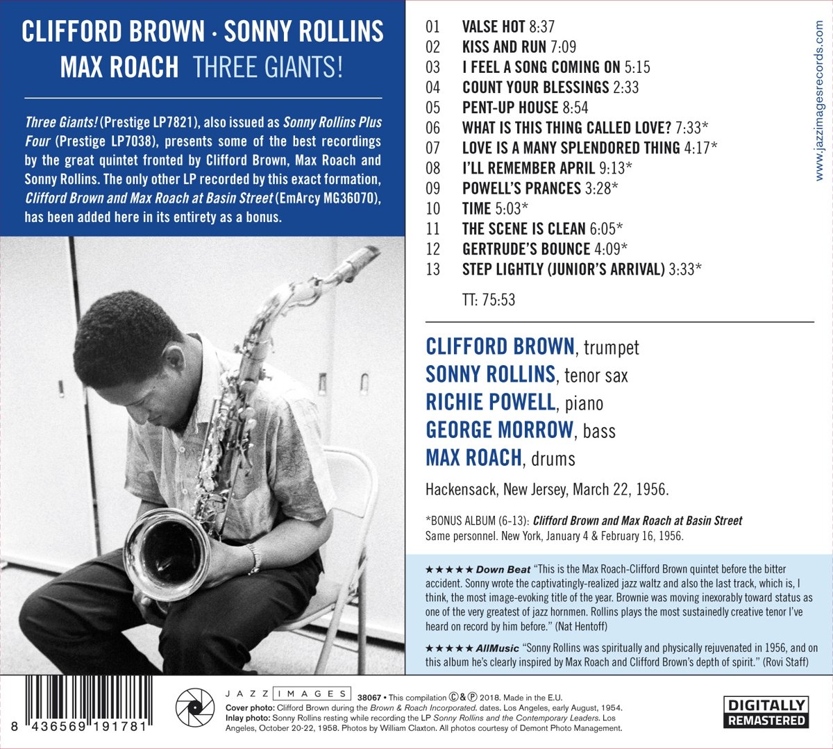 Three Giants! W/ Sonny Rollins & Max Roach
