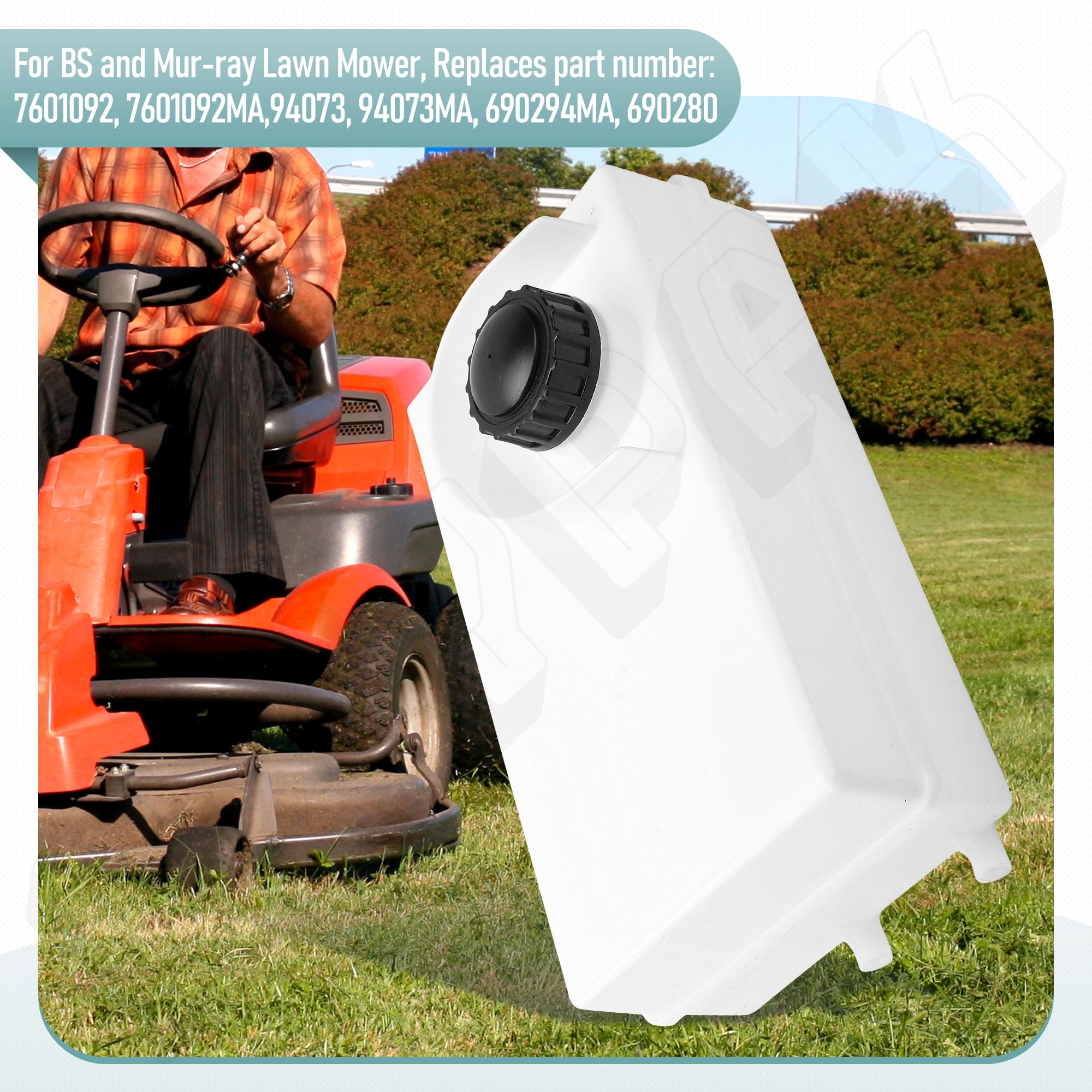 7601092MA - Depósito de combustible de 1.4 galones con tapa para cortacésped BS/Mur-ray 94073 94073MA 7601092 690294MA 690280