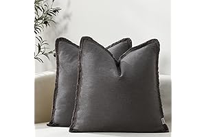 Nordeco Set of 2 Linen Throw Pillow Covers