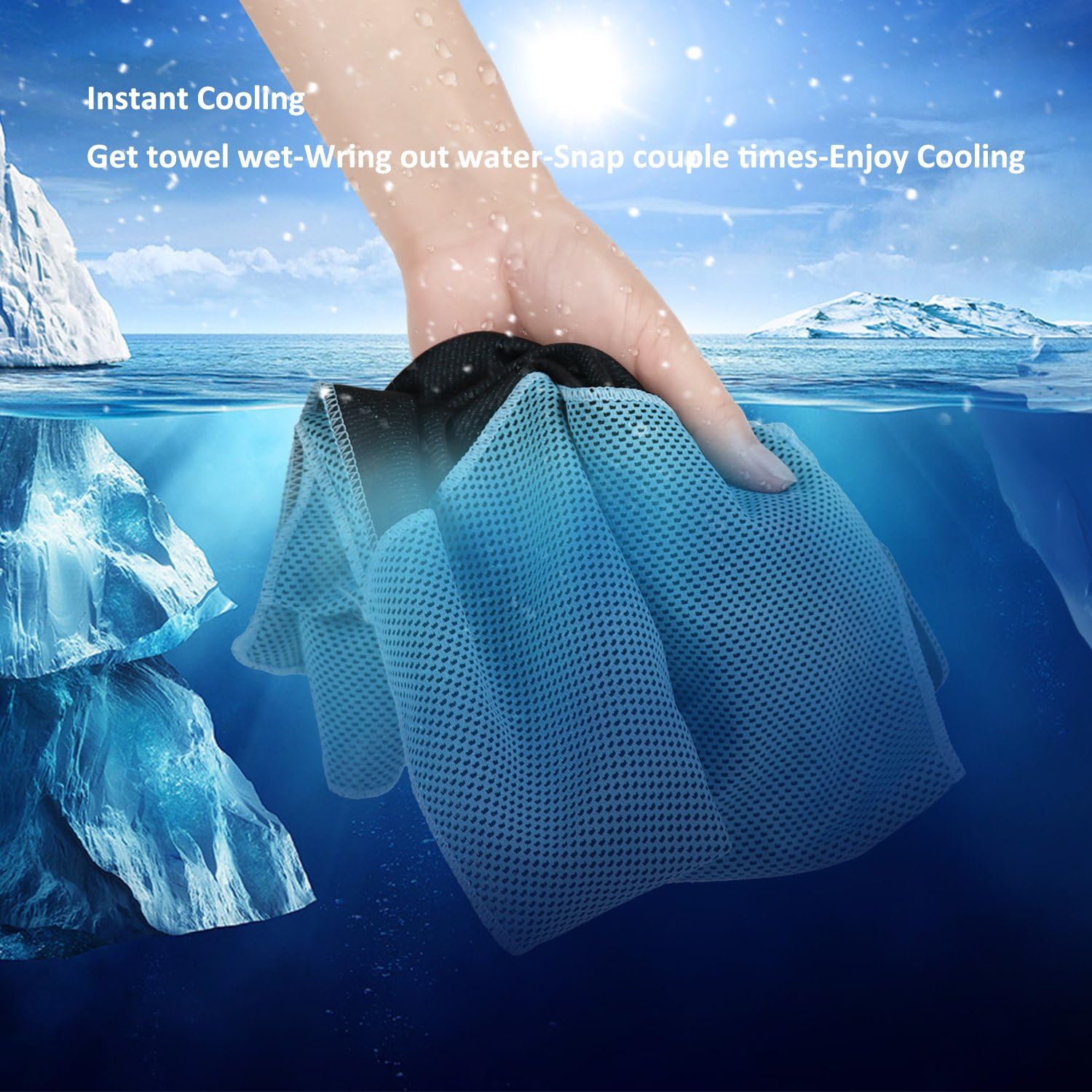 Biange Cooling Towel (10 Pack) for Sports, Workout, Fitness, Gym, Yoga, Golf, Pilates, Travel, Camping & More : Sports & Outdoors