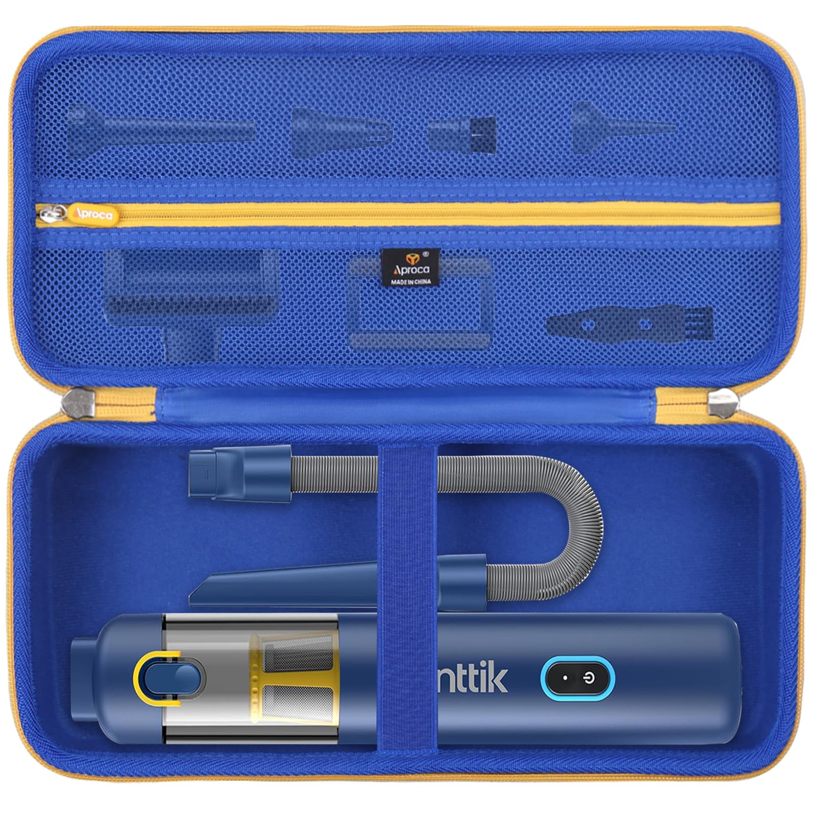 Aproca Blue Portable Hard Storage Case, for Fanttik V8 Apex/Slim V8 Mate Cordless Car Vacuum and Accessories (Case Only)