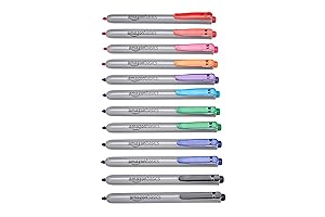 Amazon Basics Permanent Markers - Assorted Colors, 12 Count