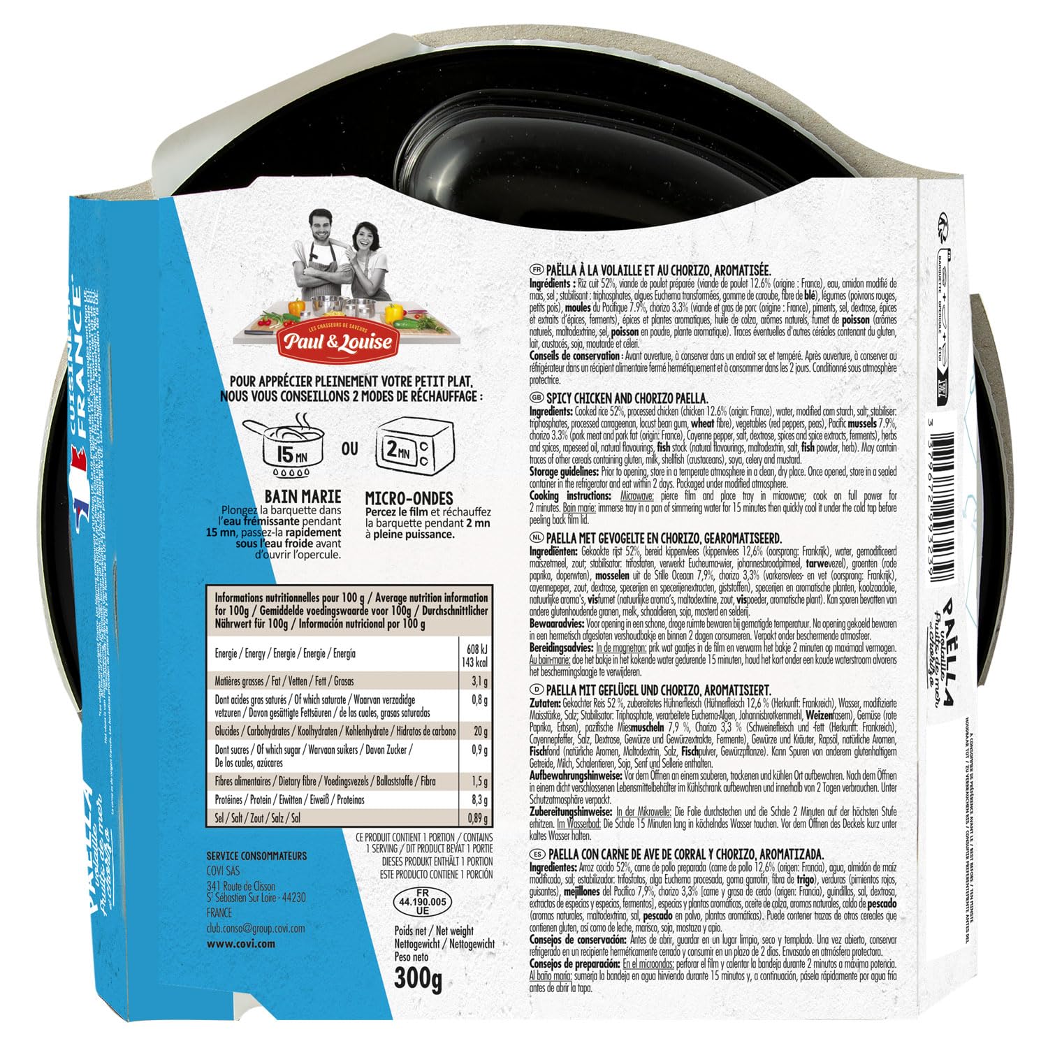 Box Découverte Paul & Louise – 8 plats cuisinés - Recettes Exotiques - Longue Conservation - Viande Origine France - Prêt en 2 Minutes - Box repas - Pratique