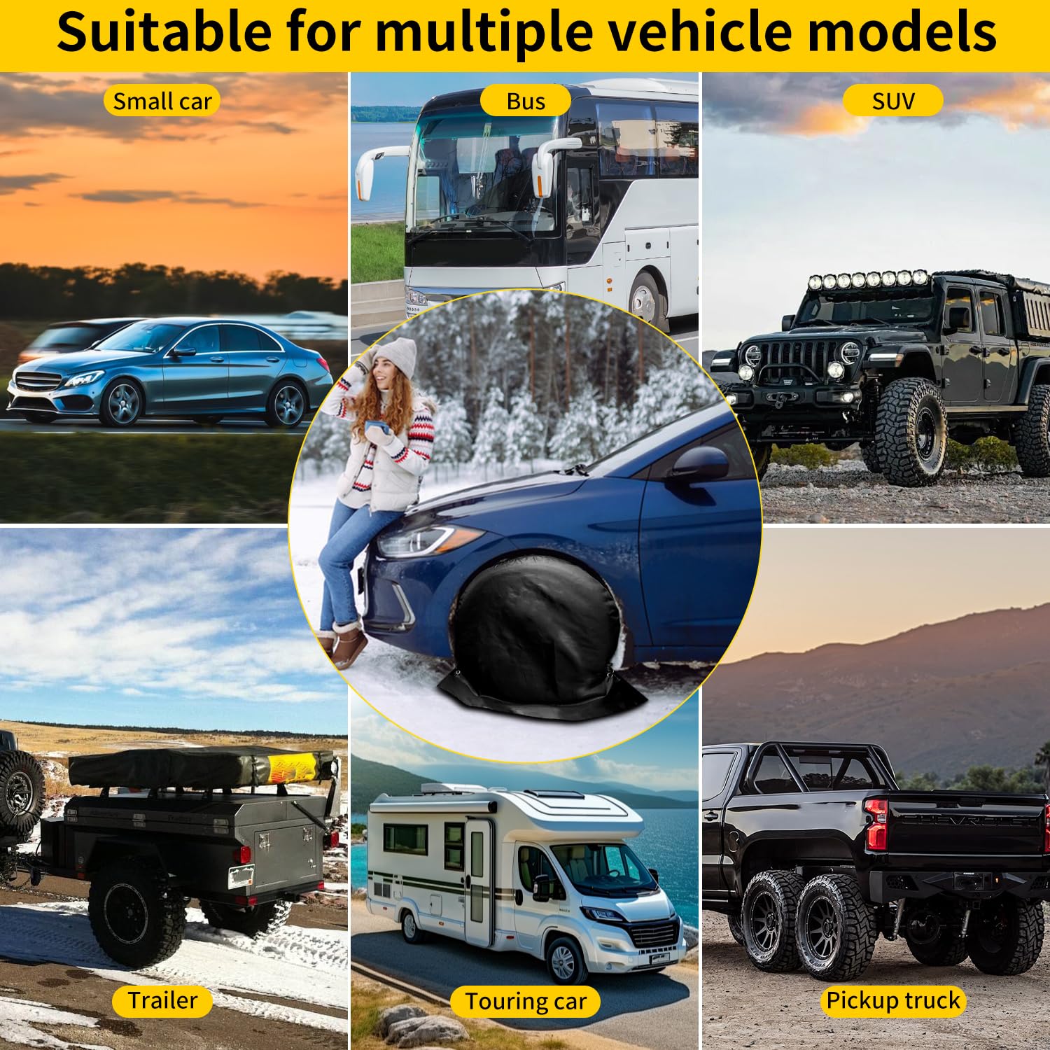 2 pezzi copriruota per caravan, copertura pneumatici per pneumatici da 27-29 pollici, impermeabile, protezione ruote per camper, roulotte, rimorchio, auto