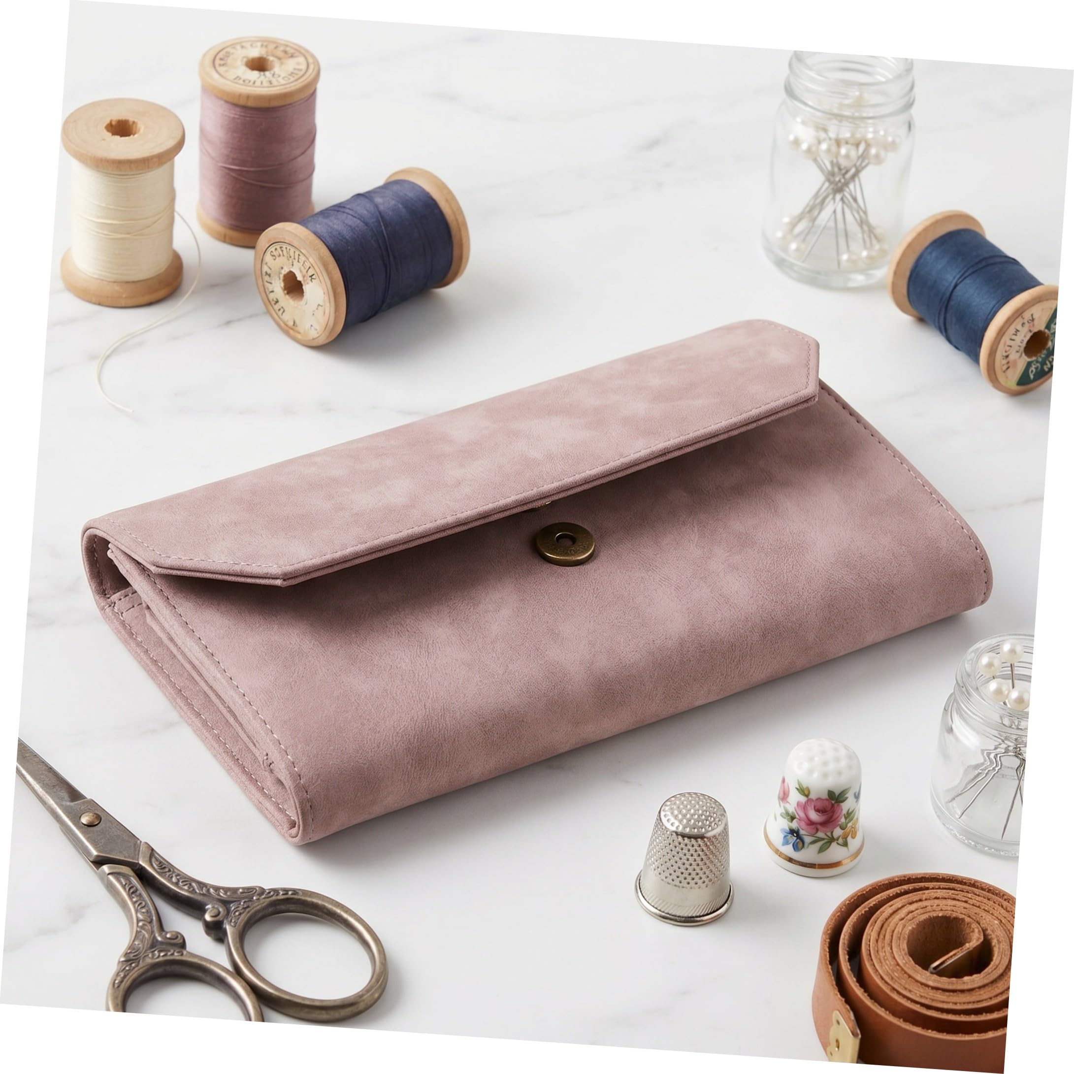 2 Pezzi Porta Aghi Circolari Portatile con Elastiche per Organizzare Segnapunti e Uncinetti Custodia Compatta per Accessori da Maglia e Uncinetto