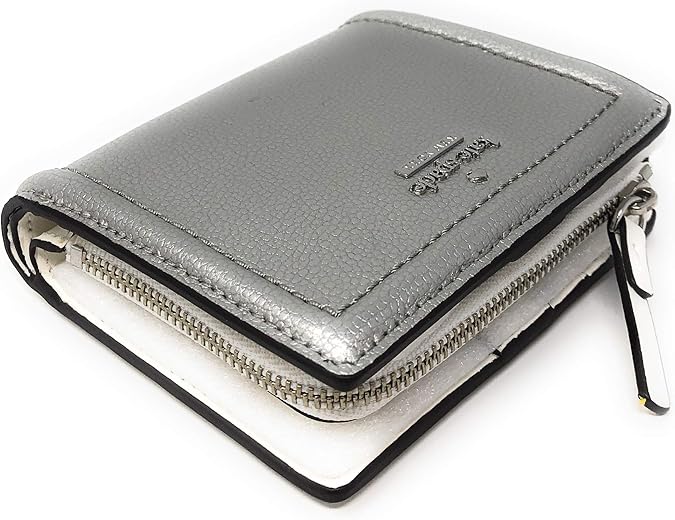 Kate Spade New York Small Bifold Wallet Metallic Silver