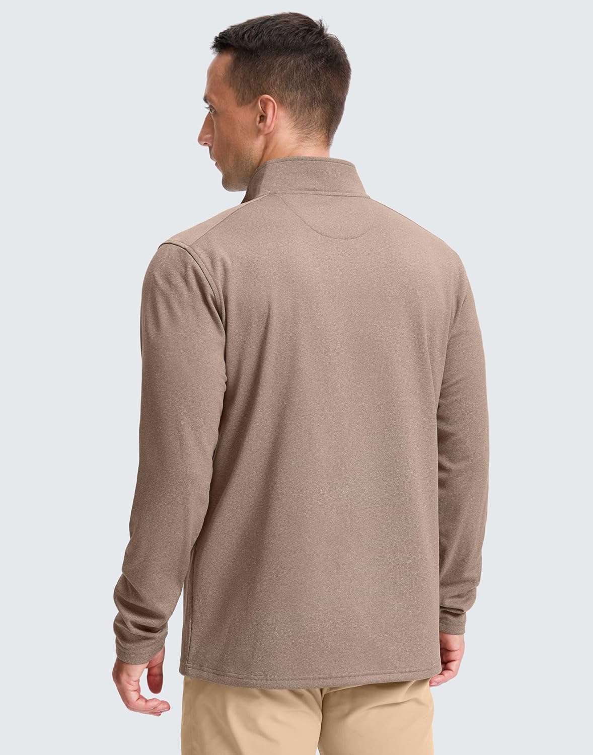 Obla Golf Quarter Zip Pullover Men Fleece Mock Neck Sweatshirt Winter Warm 1/4 Zip Long Sleeve Golf Shirt - Image 3