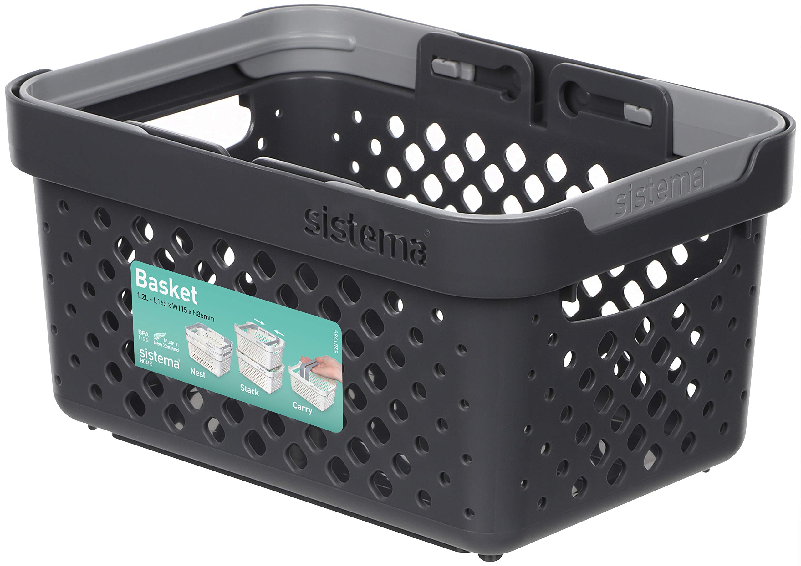 SistemaCharcoal Basket, Polypropylene, 1.2 Litre, (Pack of 1)