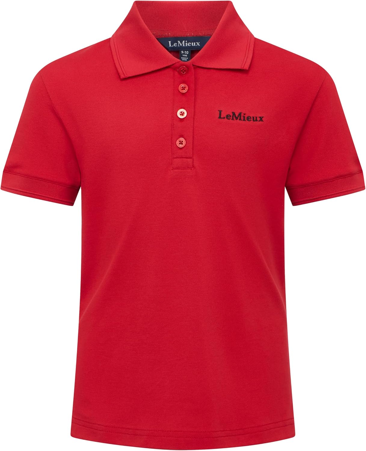 LeMieux Young Rider Classique Polo Shirt - Unisex Kid's Button Up Activewear - Classic Fit Short Sleeve Top - Soft Fabric