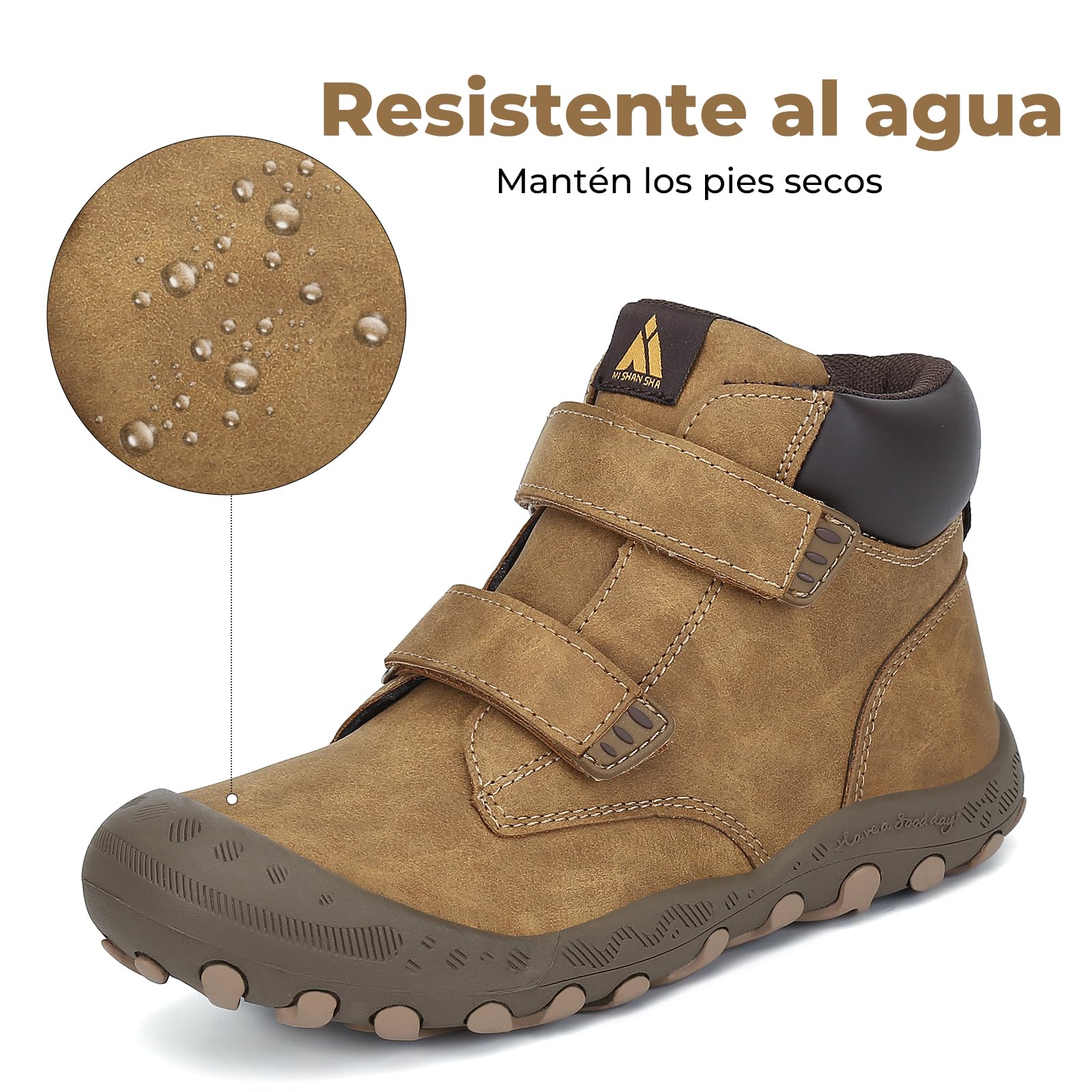 Mishansha Unisex Niños Zapatos de Senderismo para Antideslizante y Ligero Botas para niña Botas de Montaña — view 2
