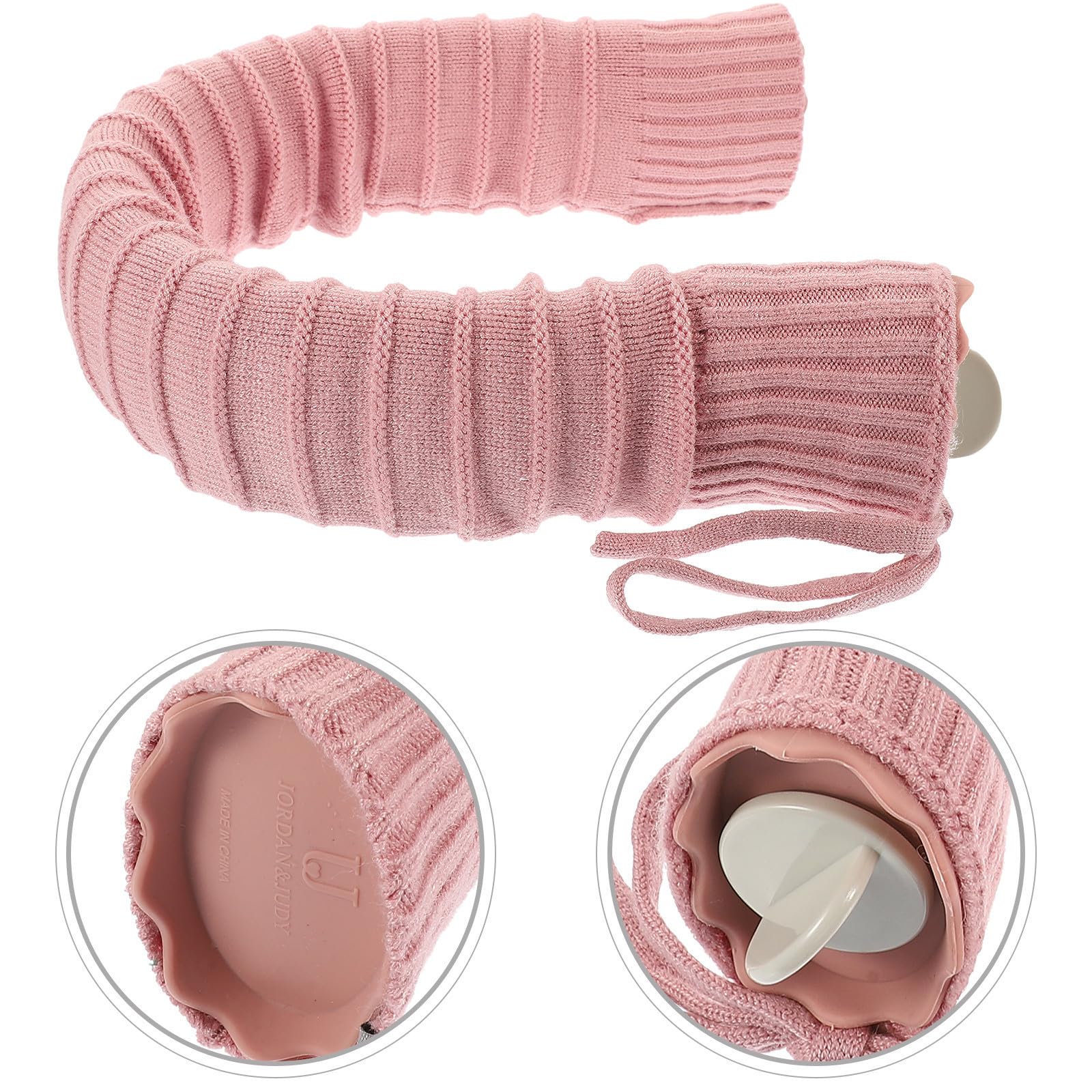 Hemobllo Bolsa de Agua Caliente para Cuello en Forma, Rellenable y Lavable, Silicona y Tejido de Punto, Adecuado para Uso en Casa y Viajes en Invierno Color Aleatorio