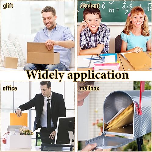 Miniatura 7 de Ctosree 300 sobres de manilla, sobres de cierre de papel kraft marrón a granel con cierre de cierre y sello engomado, papel pesado de 28 libras (9 x