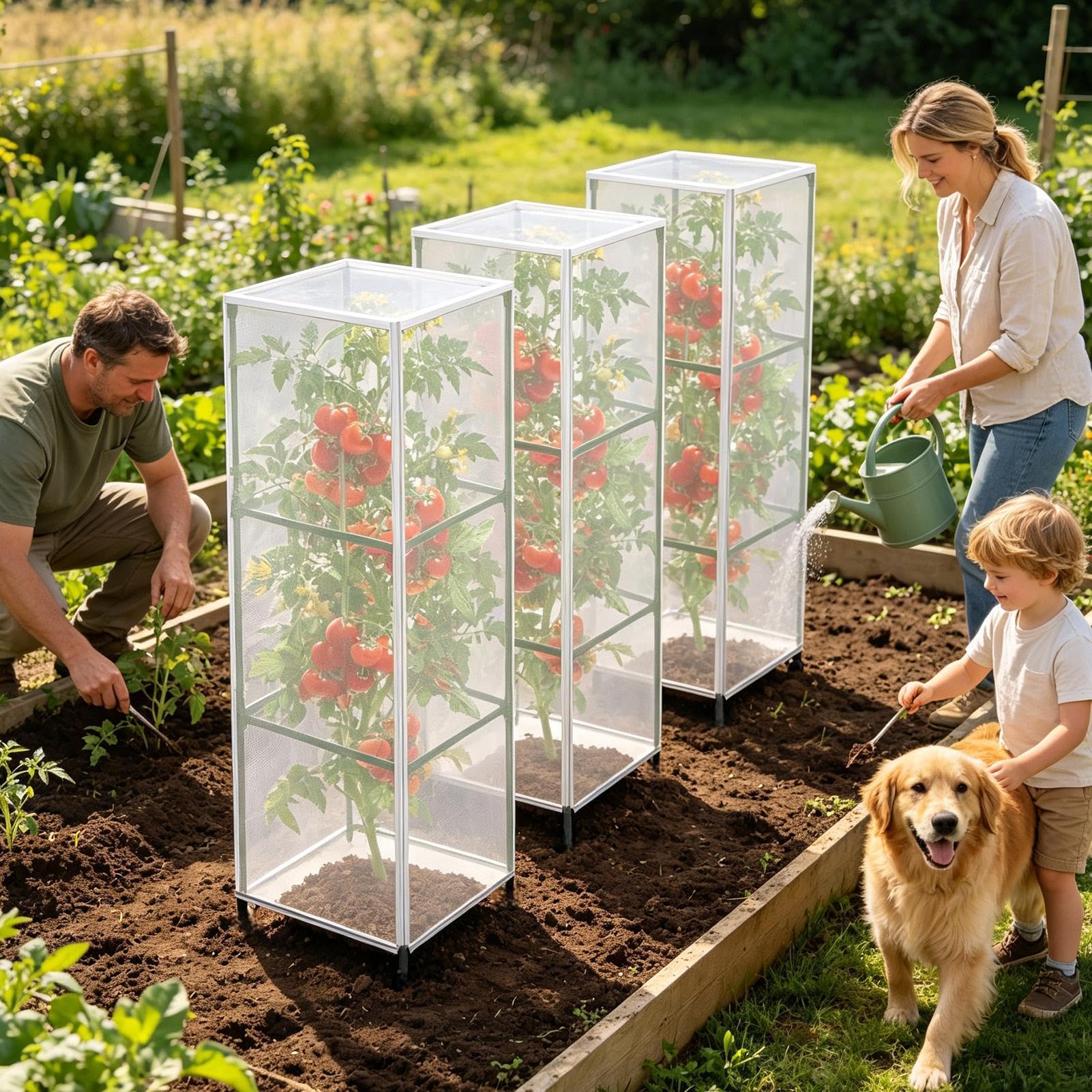 Malla Antipájaros 3 Piezas Cubierta Protectora De Nailon Ajustable Con | Malla De Jardín Para Camas Elevadas Para Jardinería Plantar Frutas Árbol Tomate Fresa Arándano