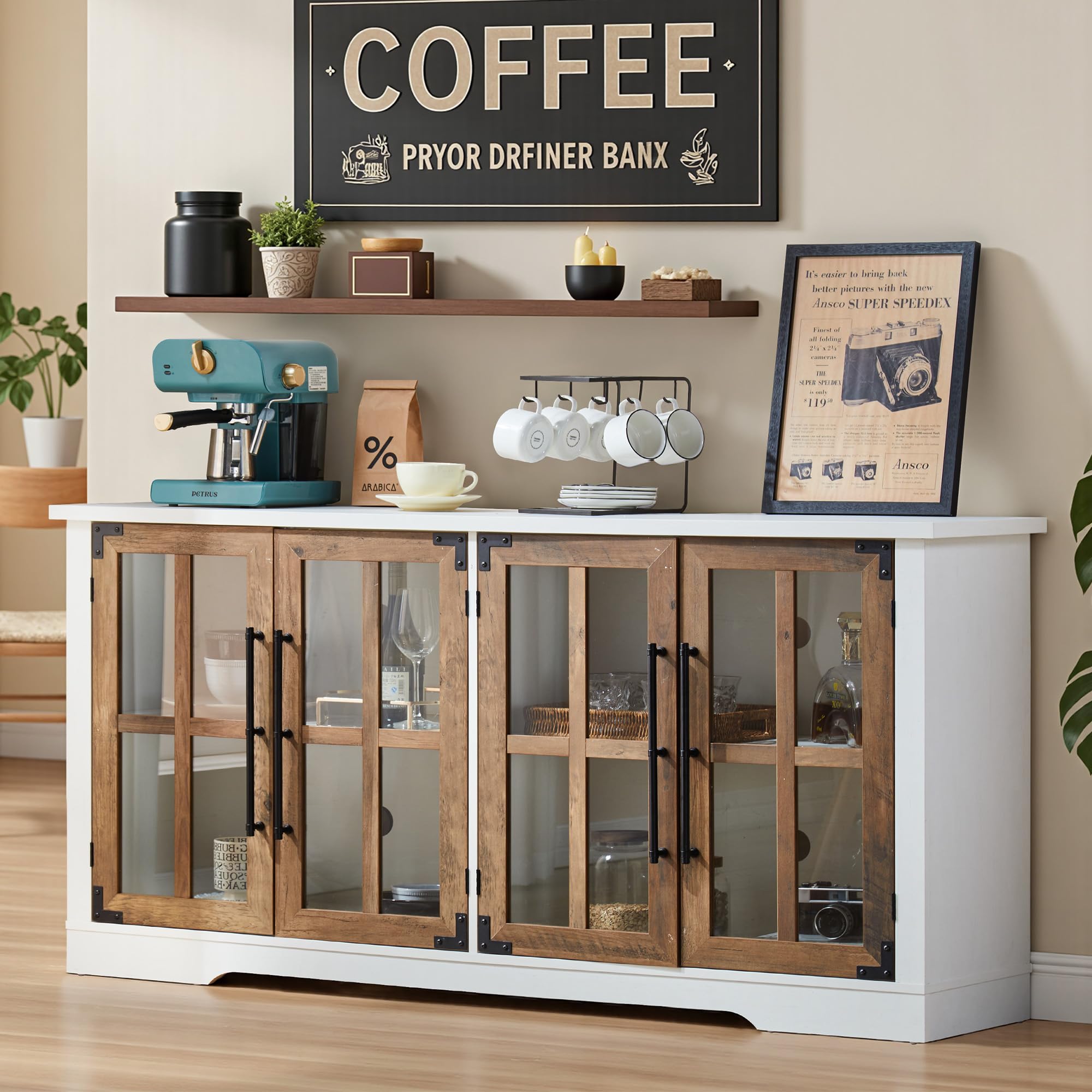 AMERLIFE 63-inch Farmhouse Buffet