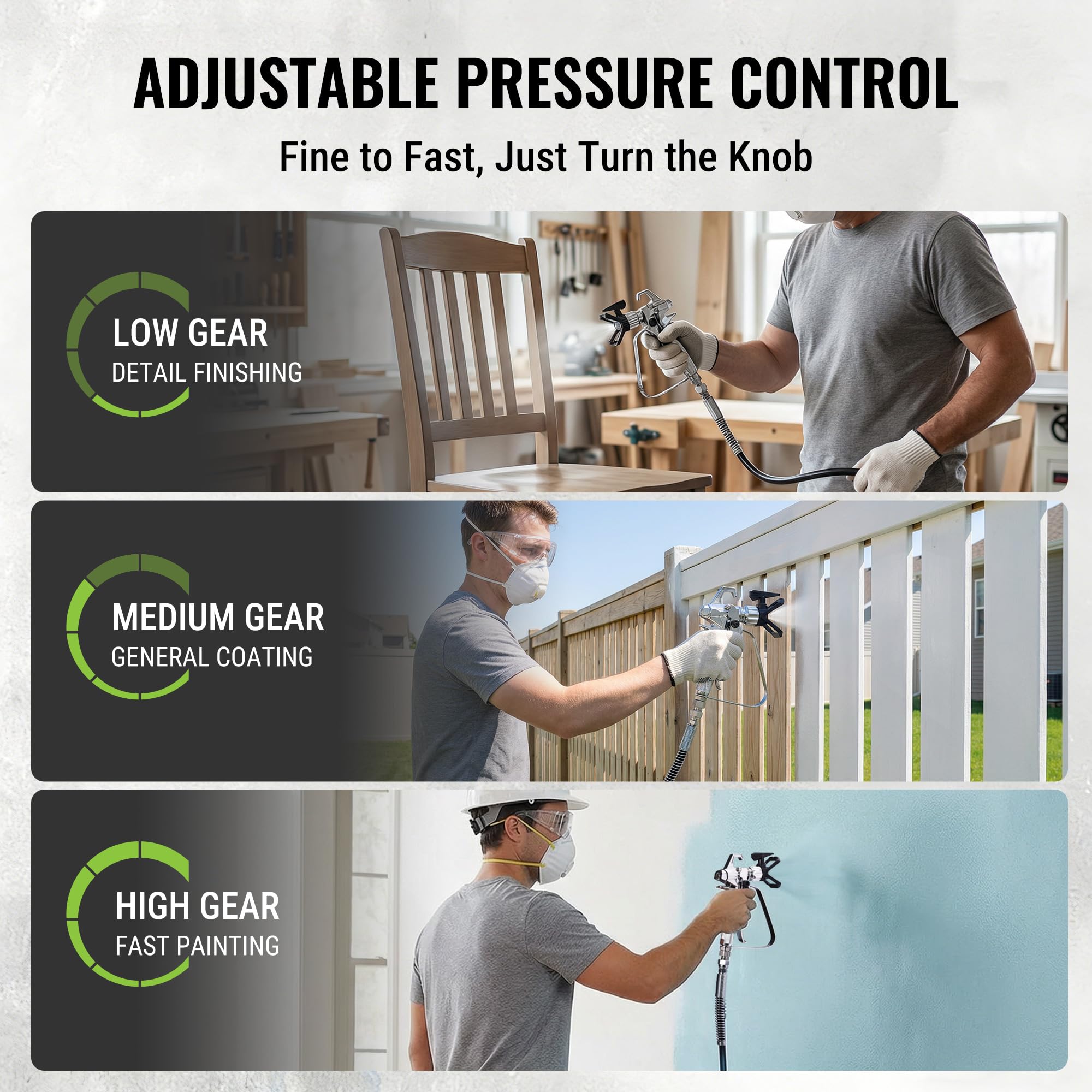 WORKPRO Airless Paint Sprayer - 2900PSI -5