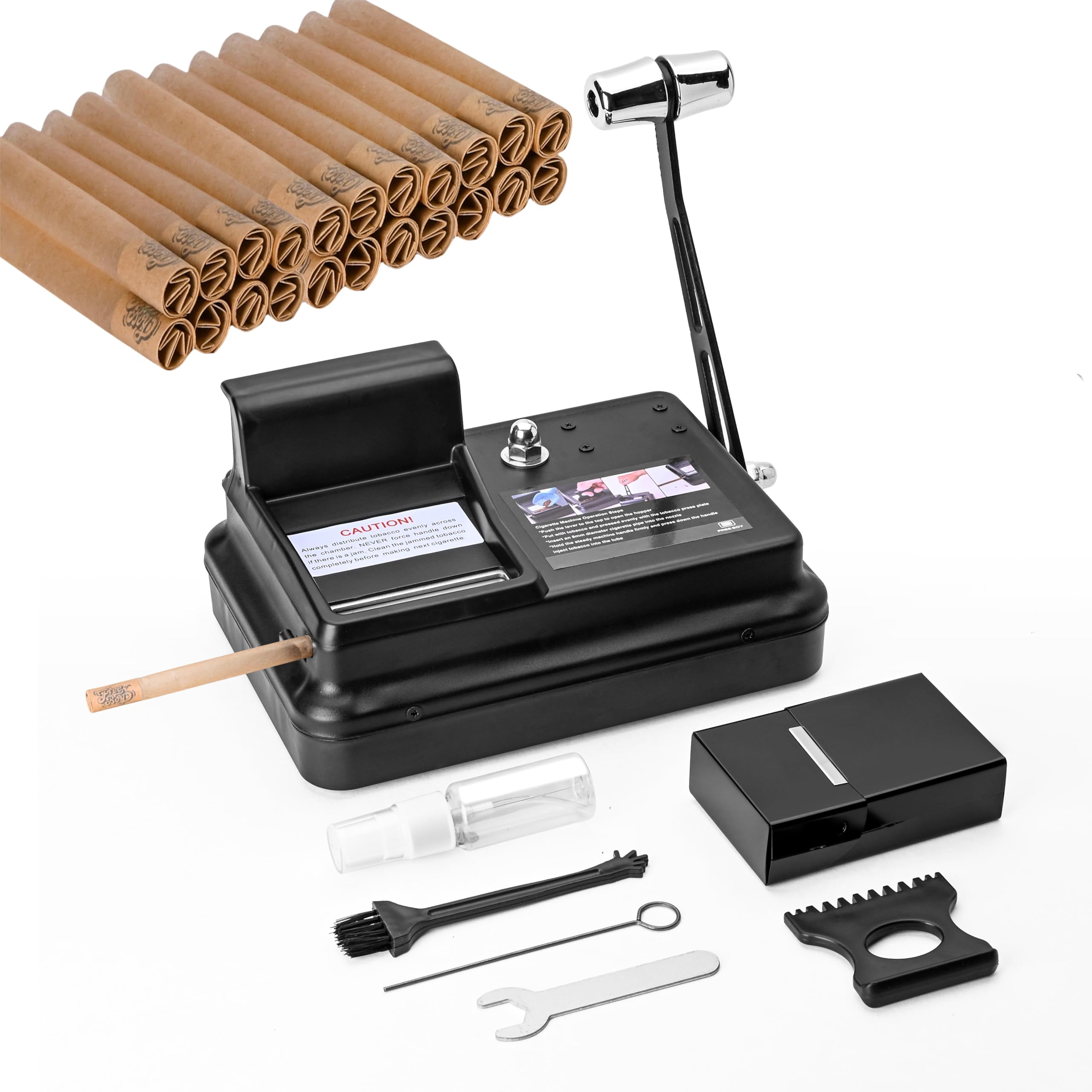 tobacco machine near me Amazon.com: Free boy Cigarette Rolling Machine + Cigarette Case + 20pcs  Unbleached Filter Tubes– Manual Tobacco Injector for 8mm Diameter Tubes,  Complete with Rolling Accessories : Health & Household