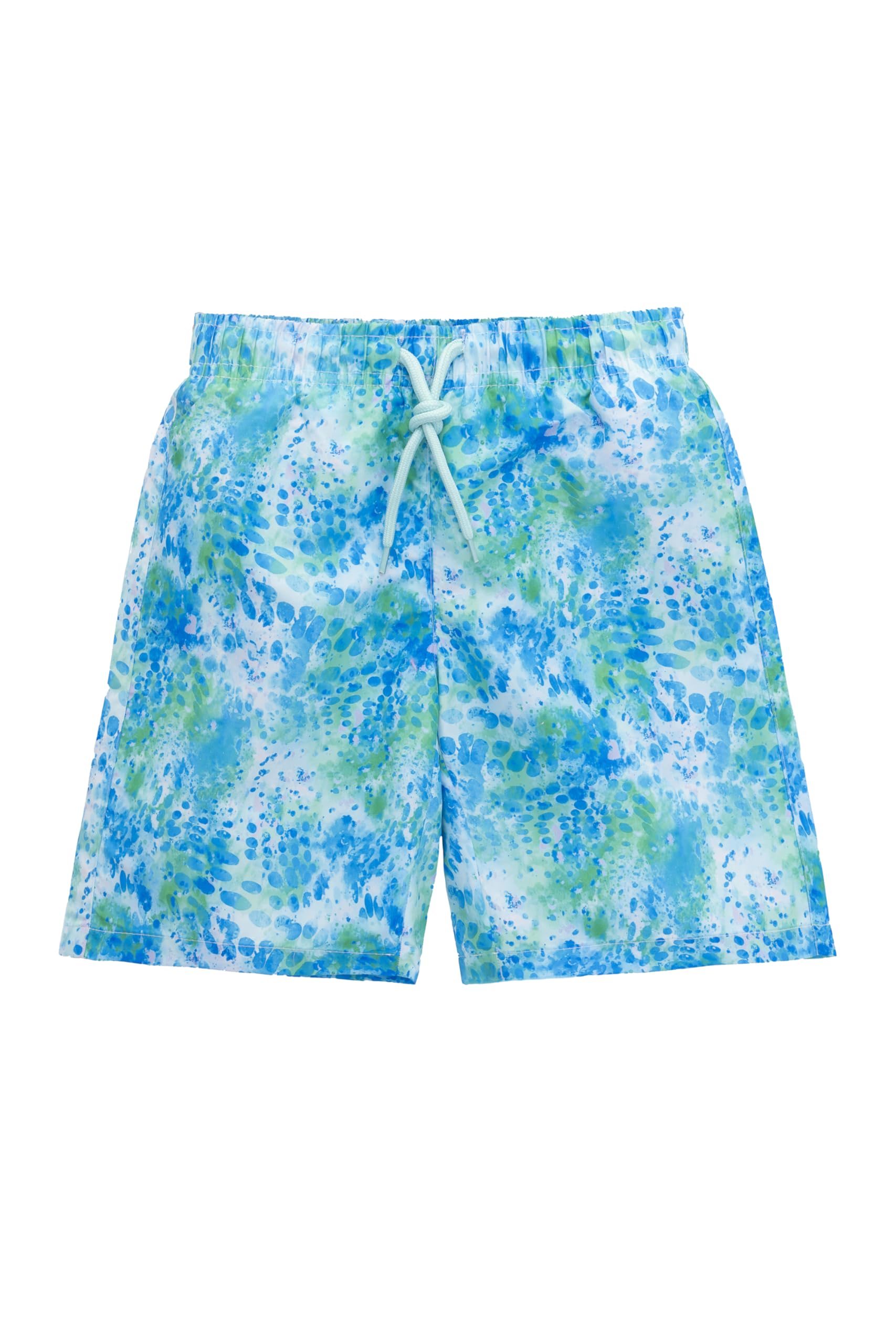 Lilax Boys Blue Splash Swim Trunks Toddler Swim Shorts Bathing Suit Swimwear (, 10-12 Years)