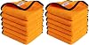 MR.SIGA Professional Premium Microfiber Towels for Household Cleaning and Car Washing, Dual-Sided Auto Detailing Towels, Gold, 15.7 x 23.6 inch, 12 Pack
