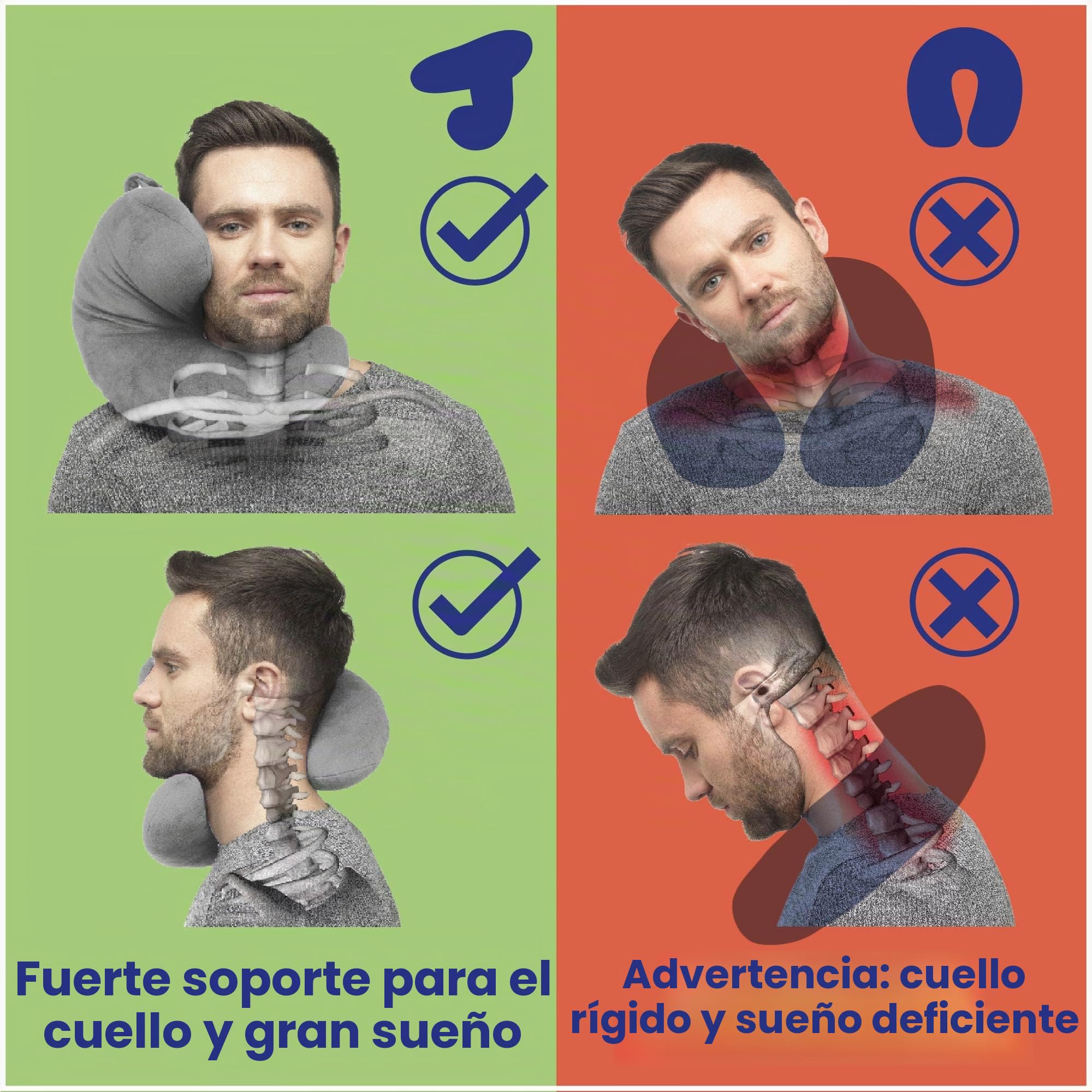 J-Pillow Almohada de viaje, almohadas de viaje para aviones, invento británico del año, almohada de cuello de viaje, accesorios de viaje, almohada para el cuello, fácil de transportar, color plateado