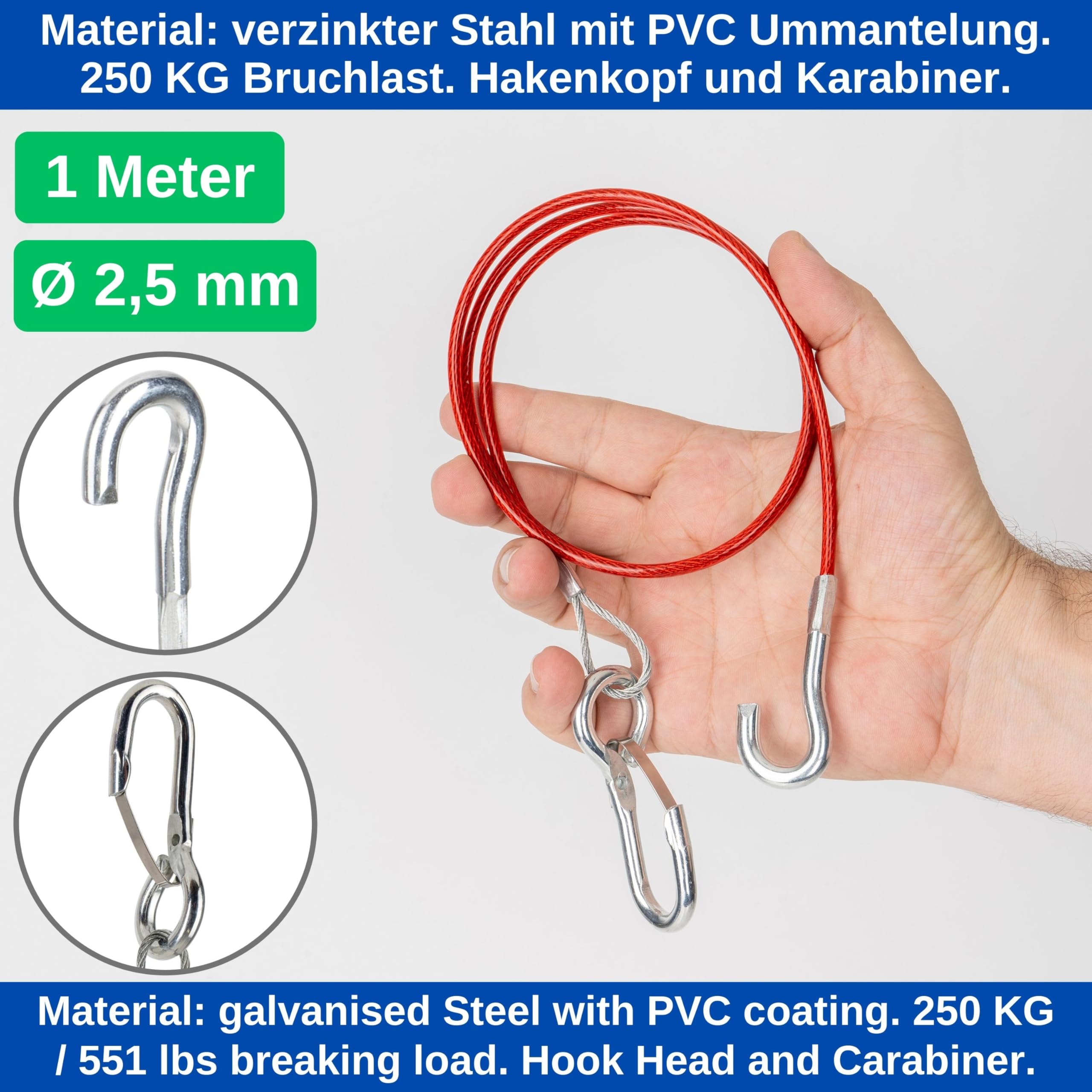 Accessori per rimorchi, luci posteriori per rimorchi, cavo a 7 pin da 7,5 m, 2 pezzi, indicatore