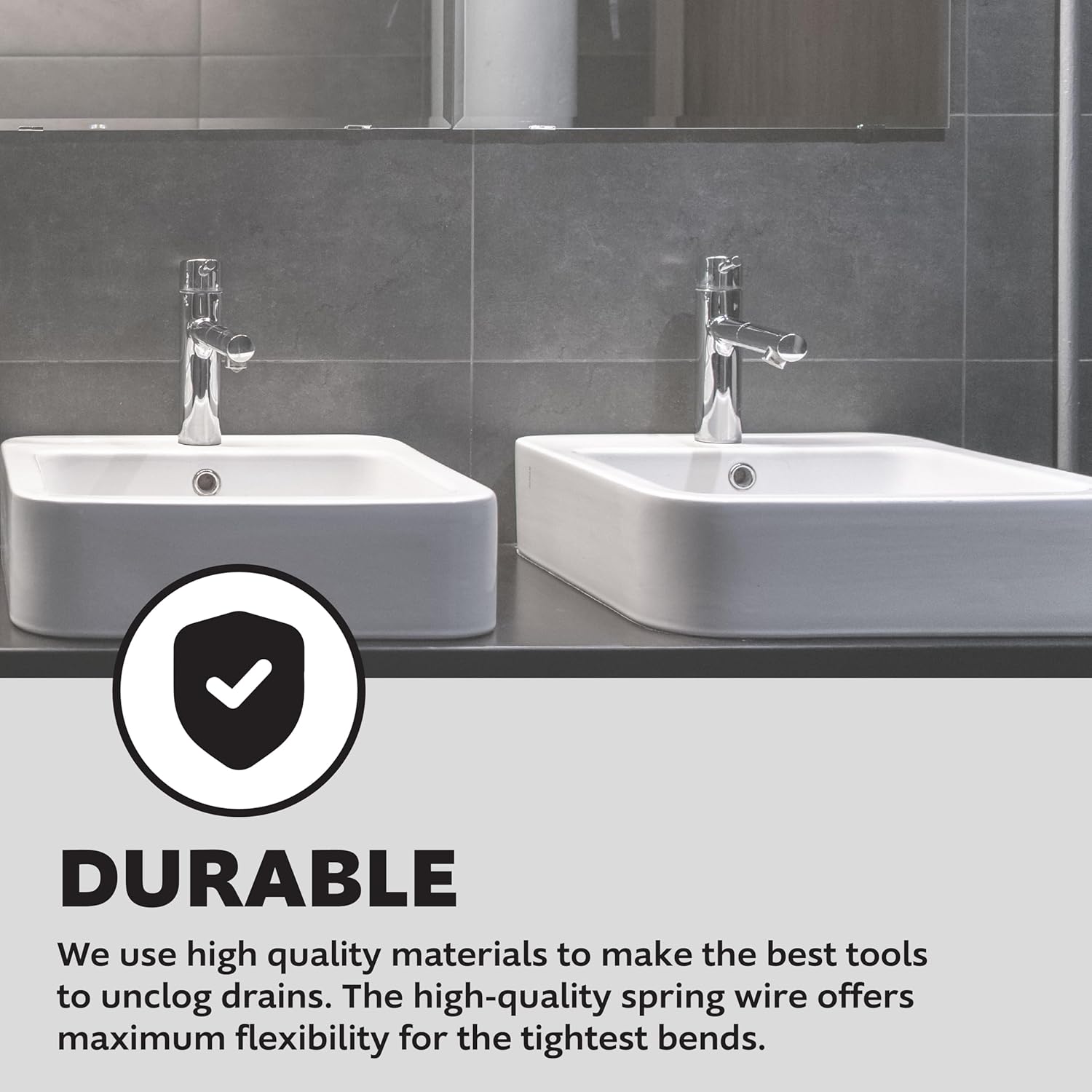 .25-in. Diameter Steel 25-Foot Light Auger for Small to Medium Drains 7710025, Hand-Cranked Toilet Snake and Drain Clog Remover, Plumbing Snake for Toilets and 2-inch Wide Drains