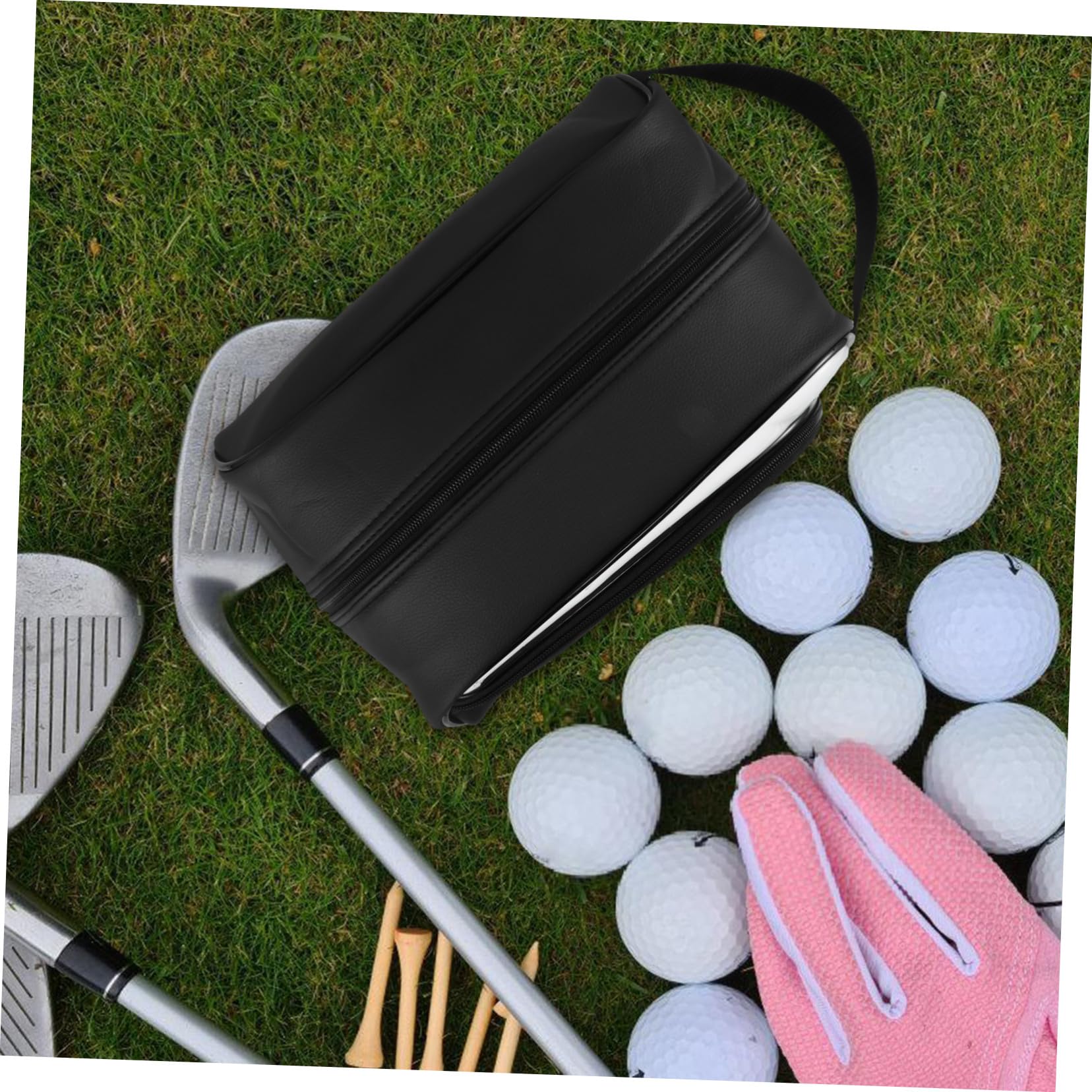 Schuhtasche Aus Pu Mit Reißverschluss Für Golf-Sportschuhe Staubdicht Reise-Schuh-Organizer Schuhbeutel Für Zuhause Und Outdoor-aktivitäten Geeignet Für Verschiedene Schuharten