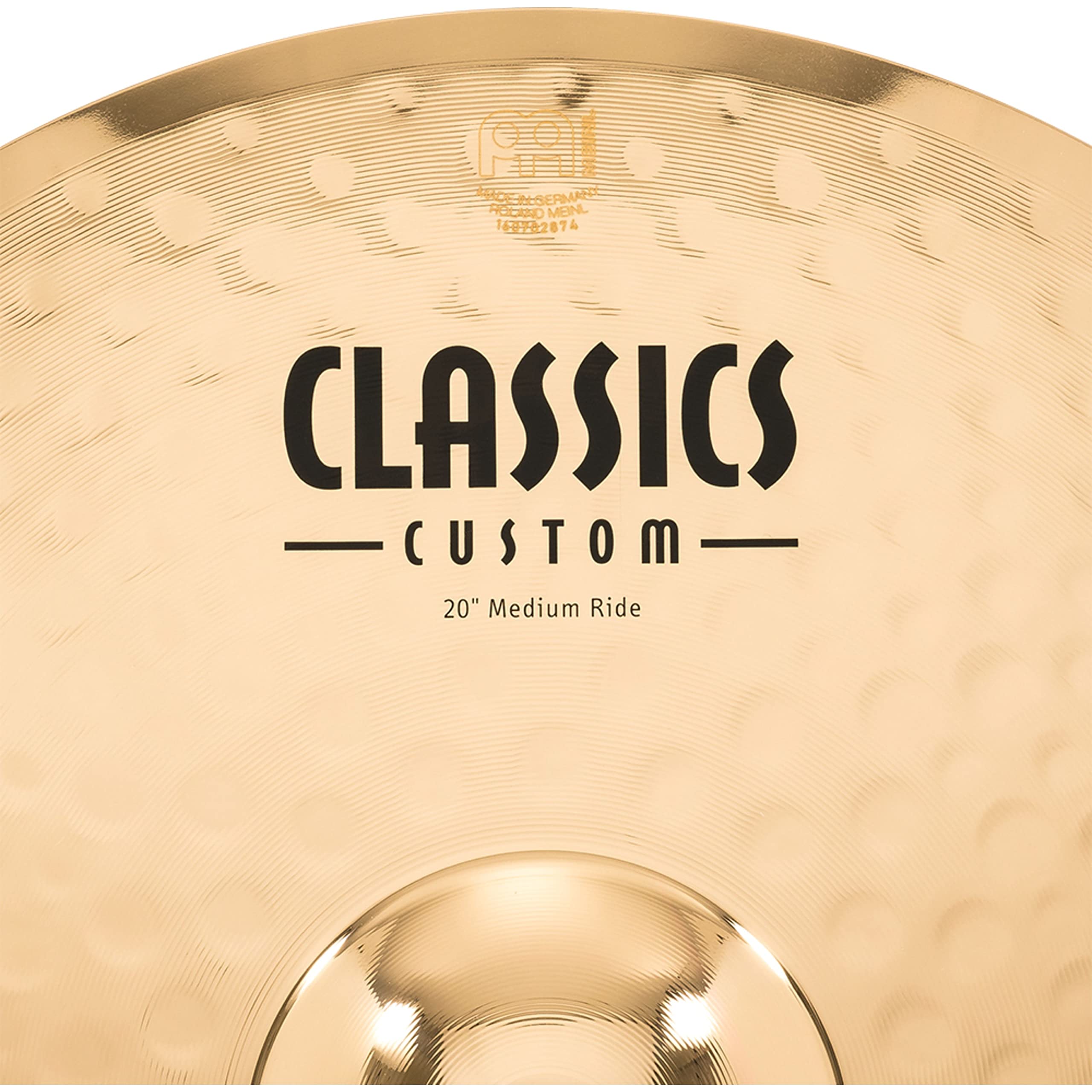 Meinl Cymbals Classics Custom Brilliant Cymbale Ride Medium 20 pouces (50,80cm) pour Batterie – B12 Bronze, Finition Brillante, Fabriquée en Allemagne (CC20MR-B)