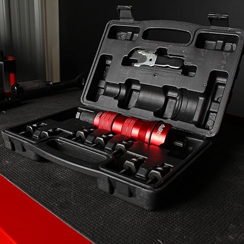 Miniatura 6 de ABN Adaptador de taladro para pistola de remache neumática, accesorio de herramienta de tuerca de remache de 1/4 pulgadas con 8 boquillas para
