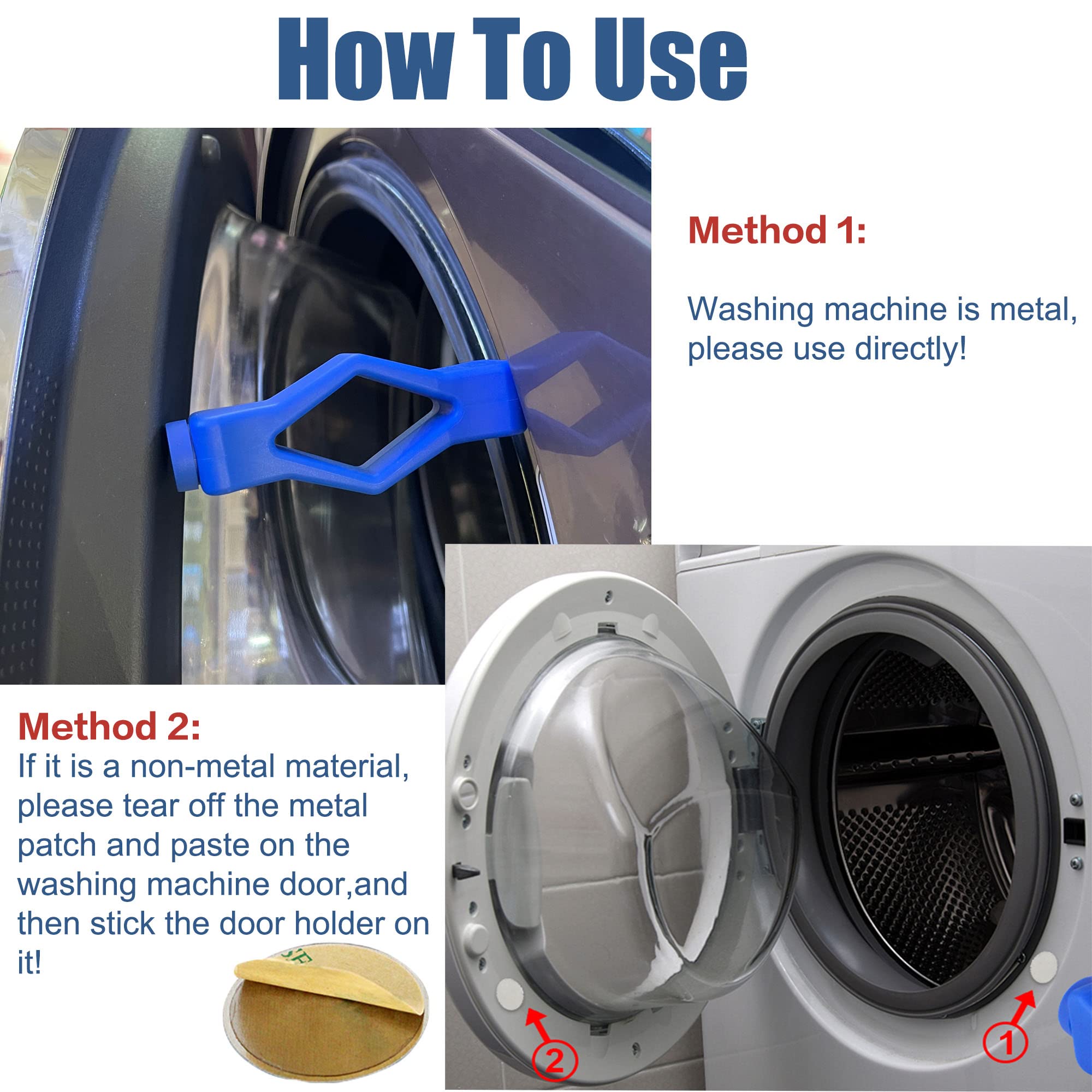 Washer Door Prop, Easy To Stick Front Load Washer Door Prop, Keep Front Load