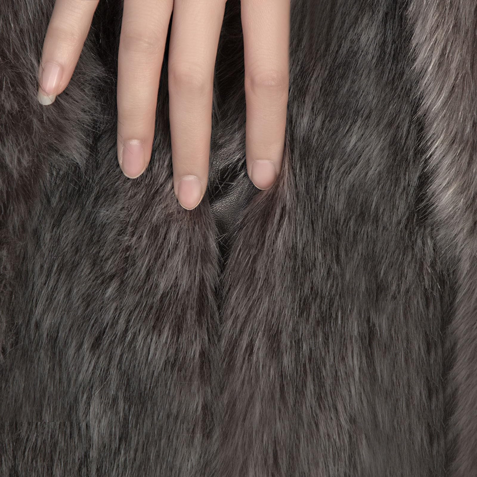 Generisch Damen Fuax Pelzmantel Winter warm flauschig Kunstpelz Parka Jacke dick Oberbekleidung Damen Kunstpelzmantel Mantel Warmer Fleece Trench Winterjacke Thicken Kunst Felljacke
