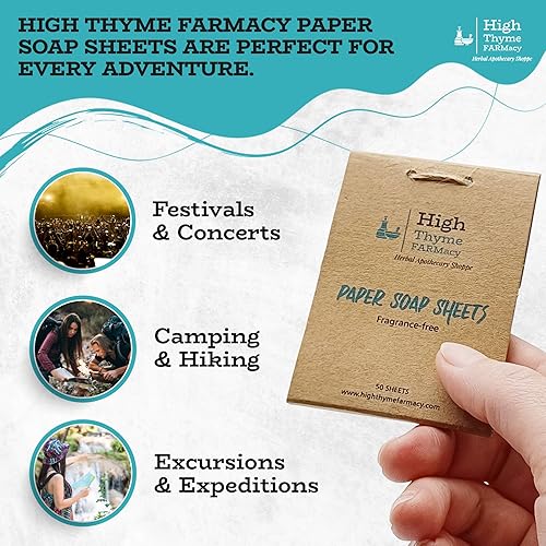 Miniatura 7 de Hojas de jabón de papel sin perfume para viajes, paquete de 3 (150 hojas), esenciales para mini bolso, hojas de jabón para viajes, jabón de