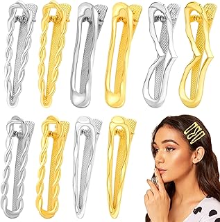 10Pcs Decorative Geometric Bobby Pins, Cute Fancy Gold Metal Hair Clips ...