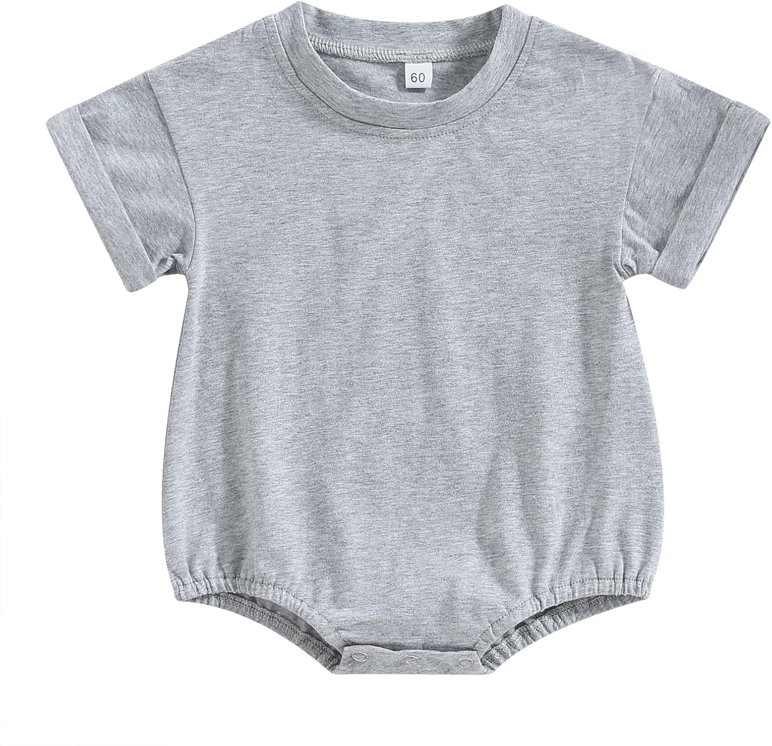 DOSYZTO Baby Boy Girl Bubble Shirt Romper Outfit Short Sleeve Summer Bodysuit Top Newborn Oversized Crewneck Jumpsuit