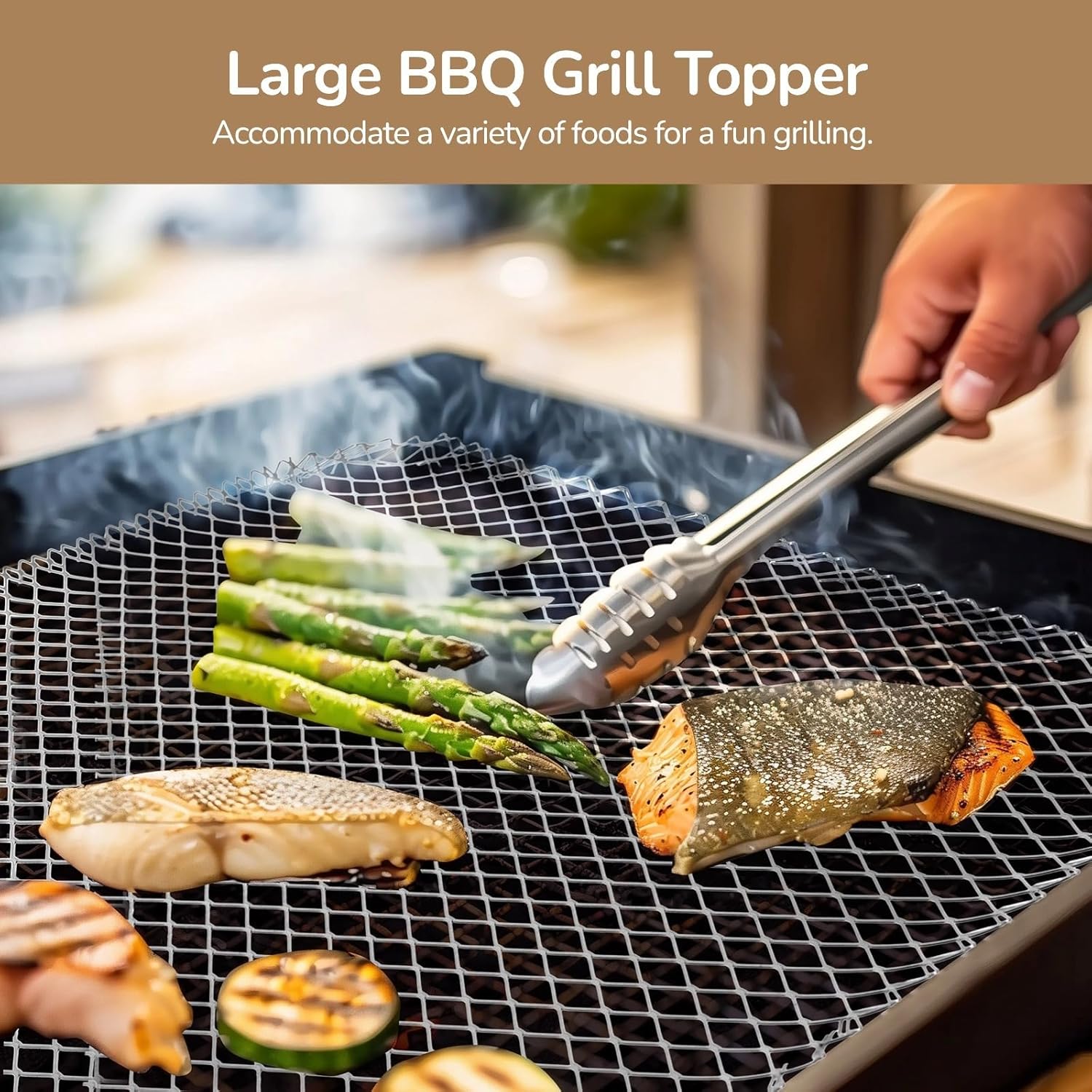 20 Pack Disposable BBQ Grill Mesh Mats, Non-Stick Rectangular Grill Liners, Aluminum Grate Baking Tools for Picnics and Camping