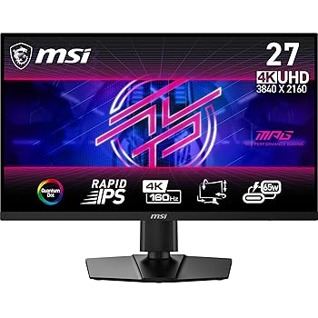 MSI MPG 274URF QD 27 Inch UHD Gaming Monitor Rapid IPS Panel Black