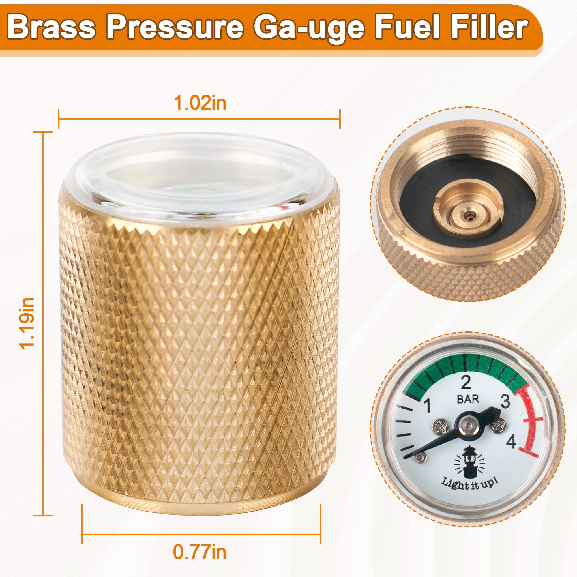 LVACODV Pressure Gauge Fuel Filler Cap Compatible with Coleman Lanterns Parts & Stoves