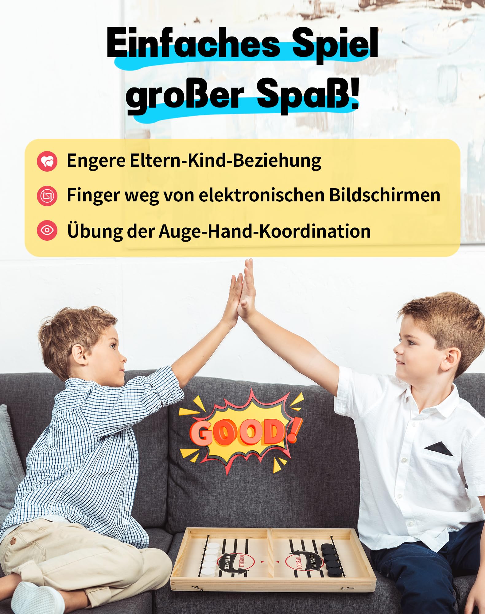 Sling Puck - Gioco da tavolo per hockey da tavolo, 2 in 1, gioco vincitore portatile, gioco da tavolo per adulti e bambini