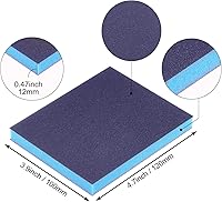 Vista 3 de 24 esponjas de lijado azul ultra grano, bloques de lijado para paneles de yeso, esponja lavable reutilizable para modelos de cerámica, manualidades