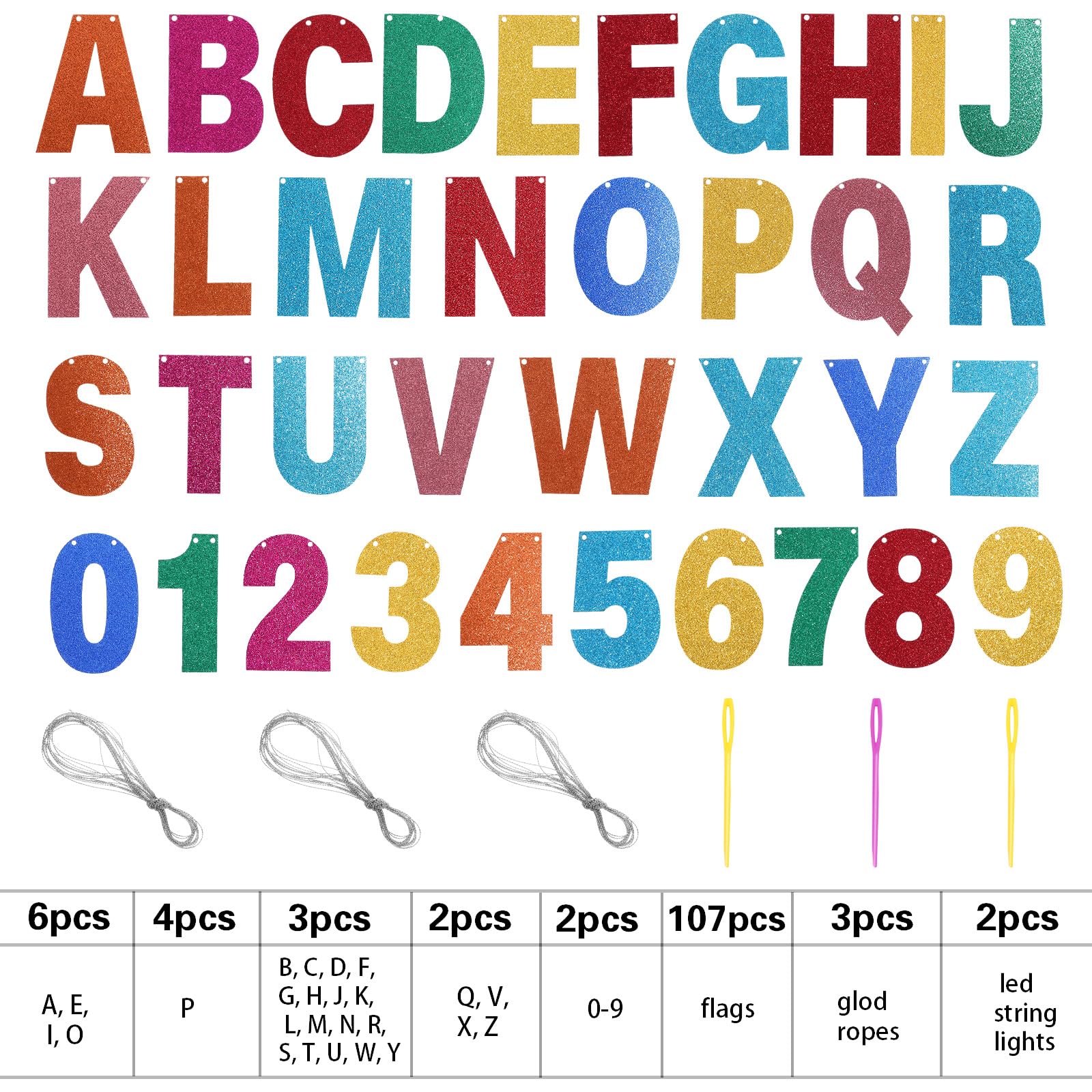 Snapklik.com : TaoBary 112 Pcs DIY Letter Kit Glitter Customizable ...