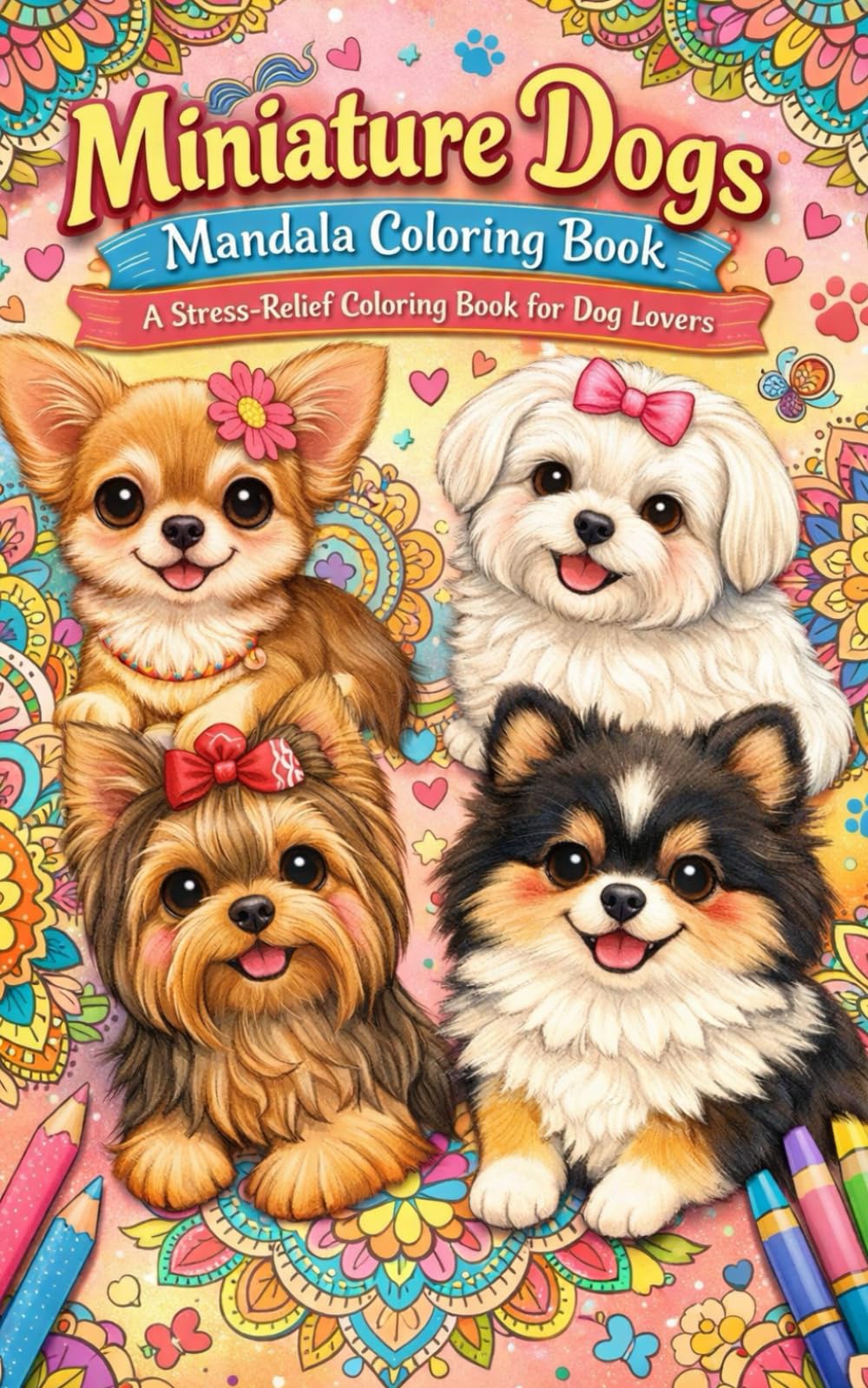 Miniature Dogs Mandala Coloring Book: A Stress-Relief Coloring Book for Dog Lovers