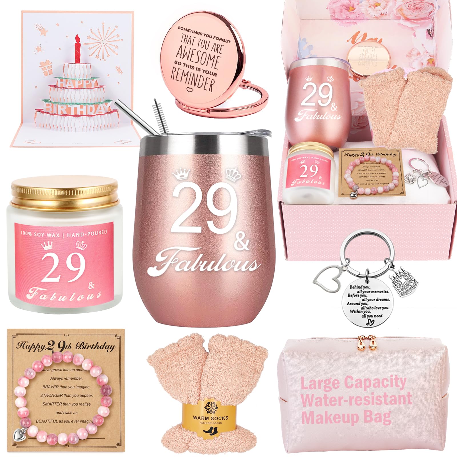 Awfrky Birthday Gifts for Women, Birthday Gift Box Set for Woman Best Friends Female Sister Mom Daughter Wife Her Girlfriend Coworker Bestie, Unique Gifts for Women — view 27
