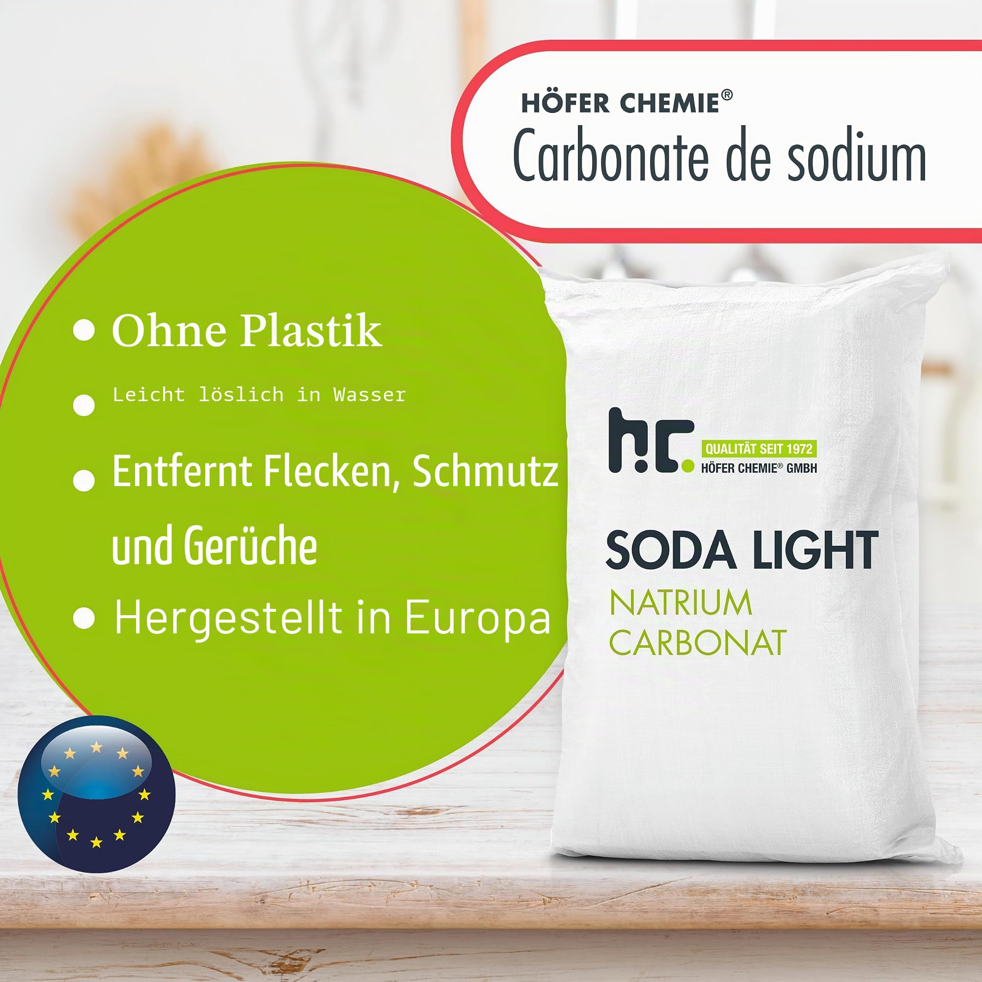 50 kg (2 x 25 kg) Natriumcarbonat (Soda) leicht technische Qualität | Vorratspack zur Anhebung des pH Werts im Schwimmbad