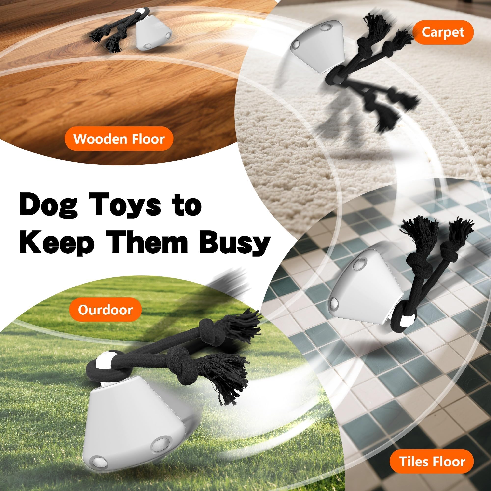 Juguete interactivo para perros con luz LED, bola rodante eléctrica recargable para perros y gatos, juego de mascotas activado por movimiento, juguete de movimiento activo para diversión atractiva