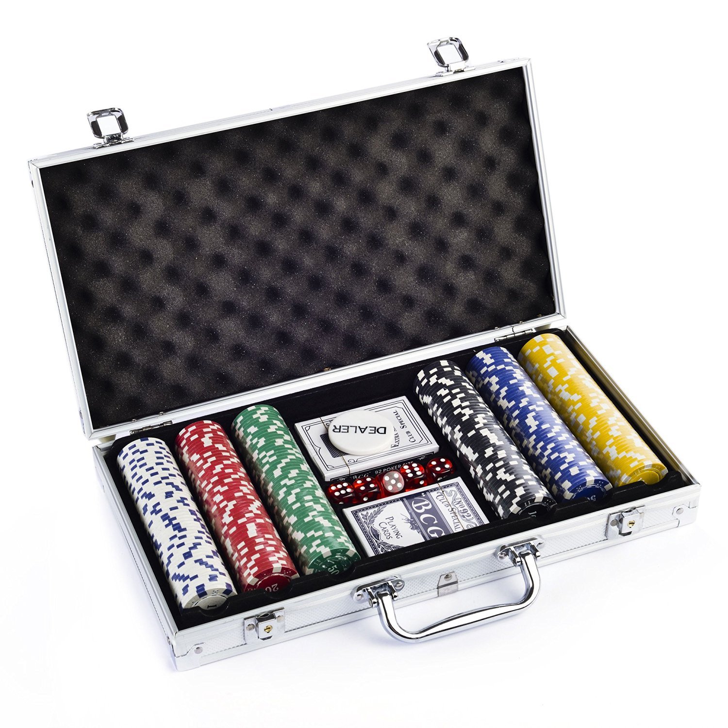 Smart Picks 300 Piece Poker Chip Game Set with Aluminium Carry Case - Image 2 thumbnail