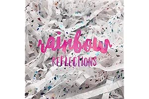 Rainbow Reflections Sparkly Glitter Shredded Tissue Paper Shred Hamper Gift Box Basket Filler Fill (100g)