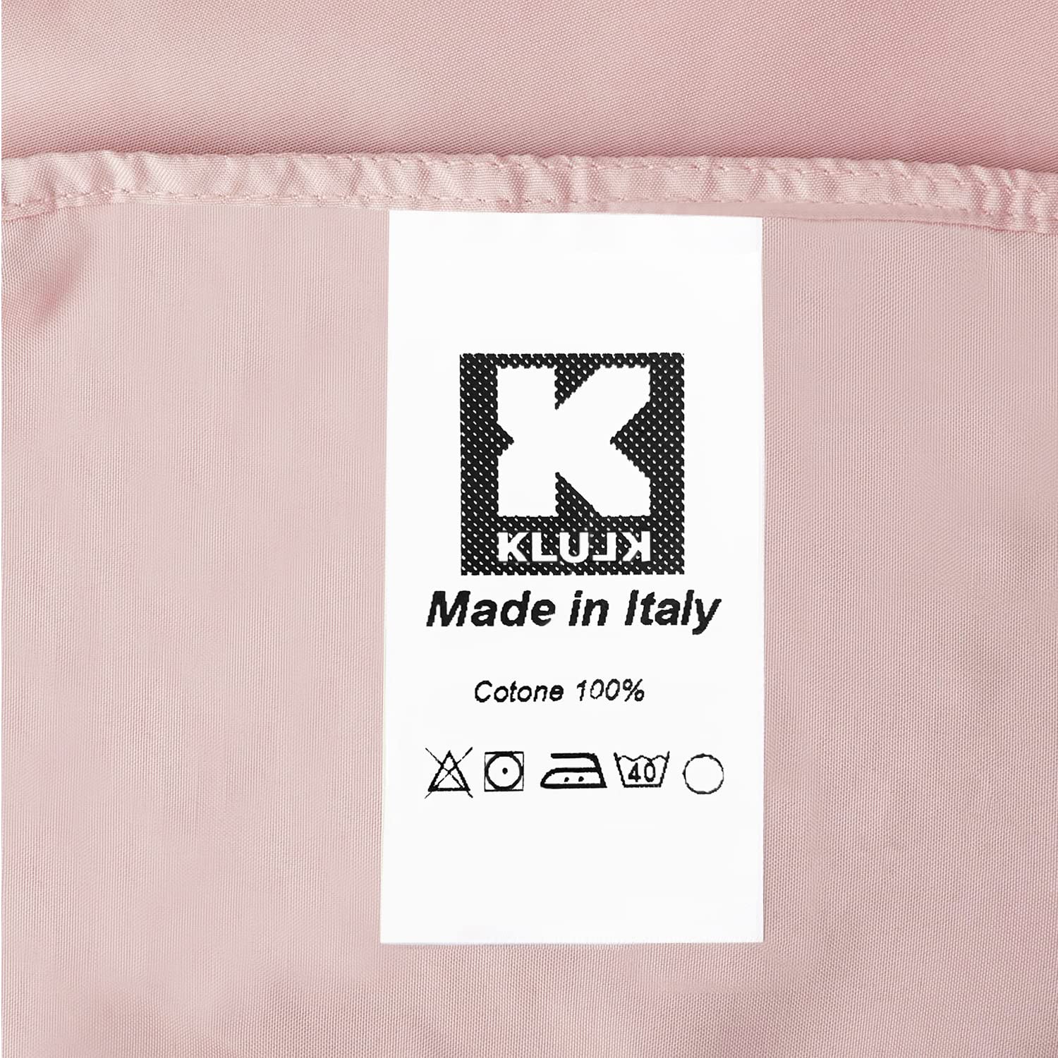 KLULK Lenzuolo Sopra Matrimoniale Rosa 100% Cotone 240 x 290 Cm Made In Italy 2 Posti