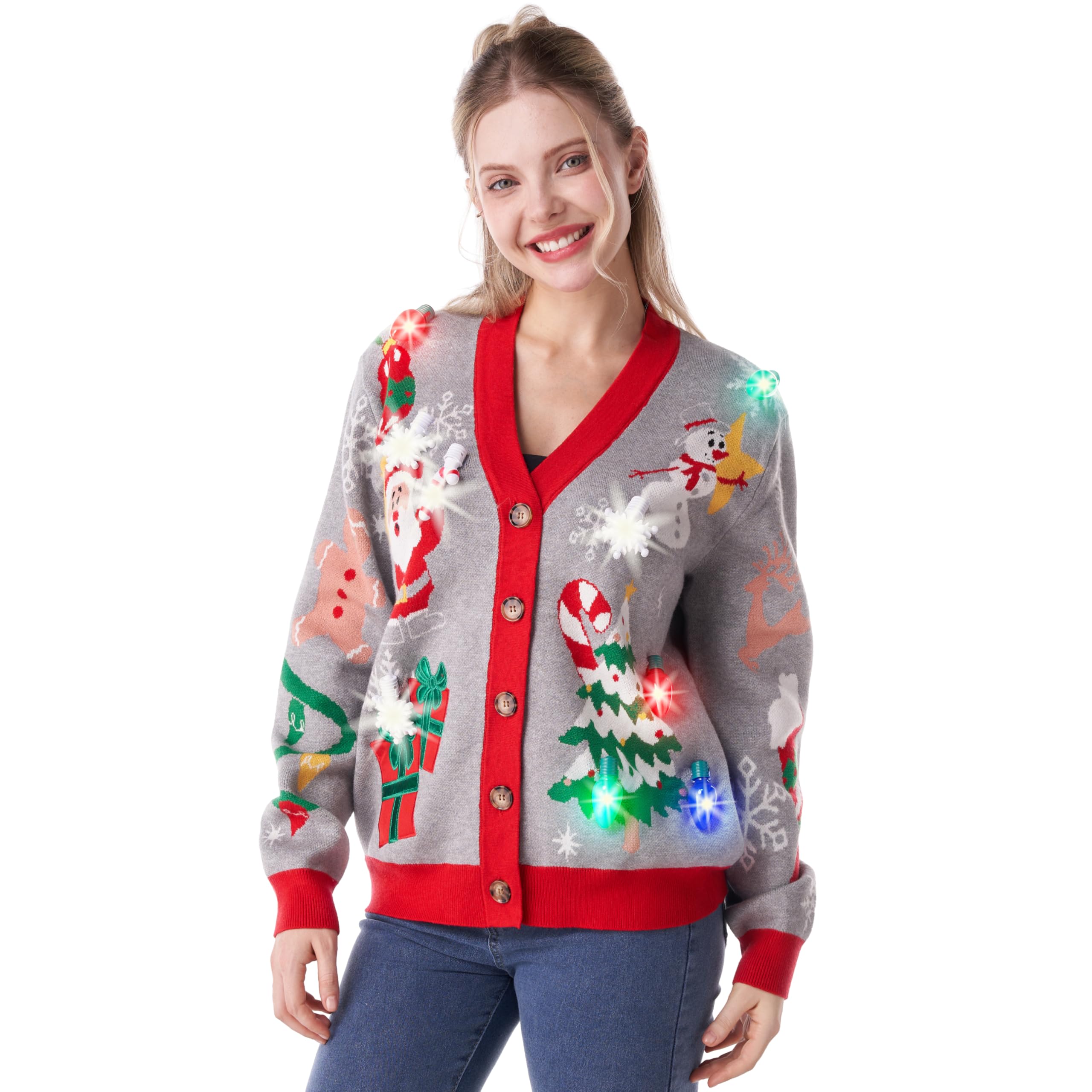 Giggling Getup - Suéteres Navideños Feos Para Mujer