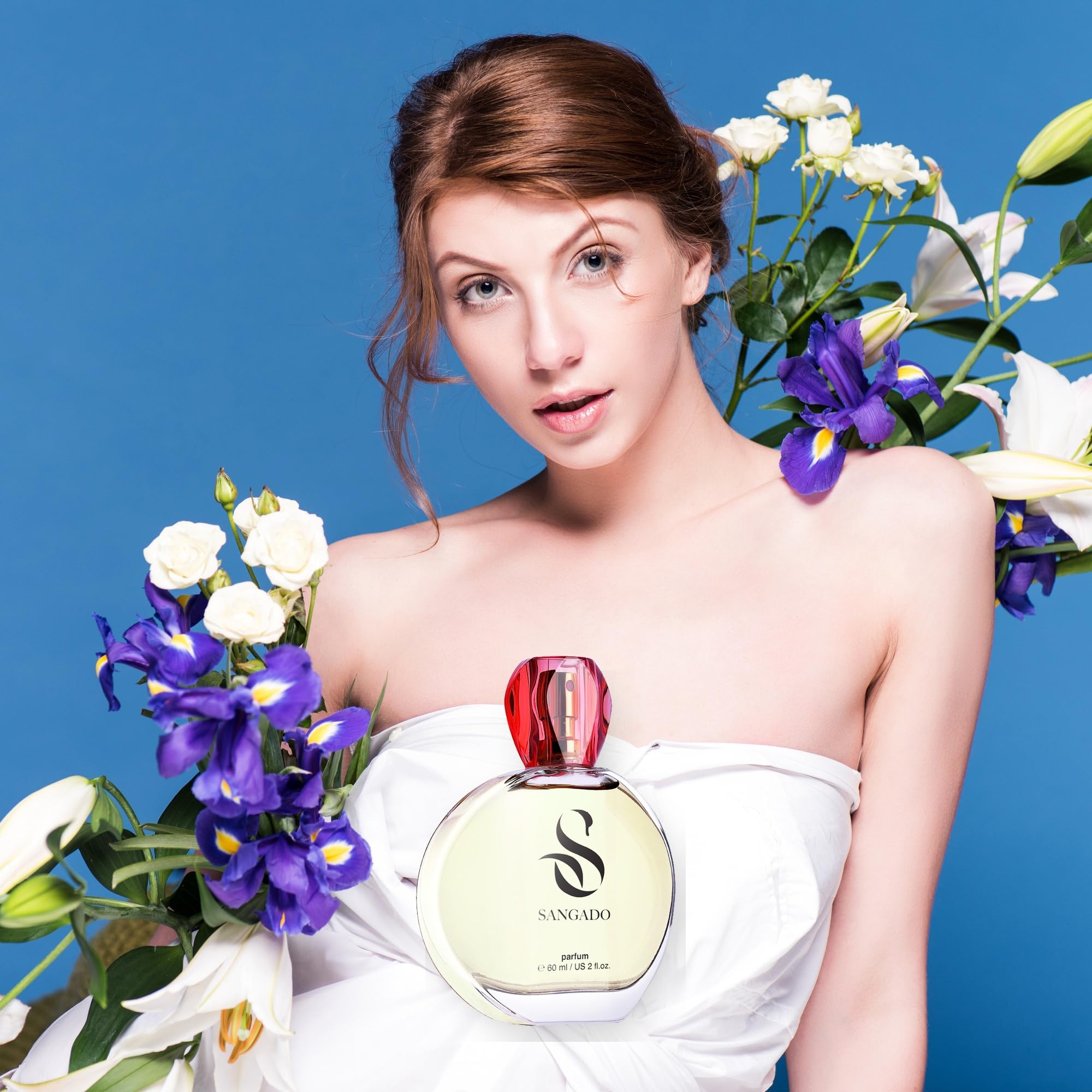 IRIS przez SANGADO, Perfumy dla kobiet (parfum), 8-10 godzin długotrwałego utrzymywania się, Luksusowy zapach, 60 ml, Kod: 923